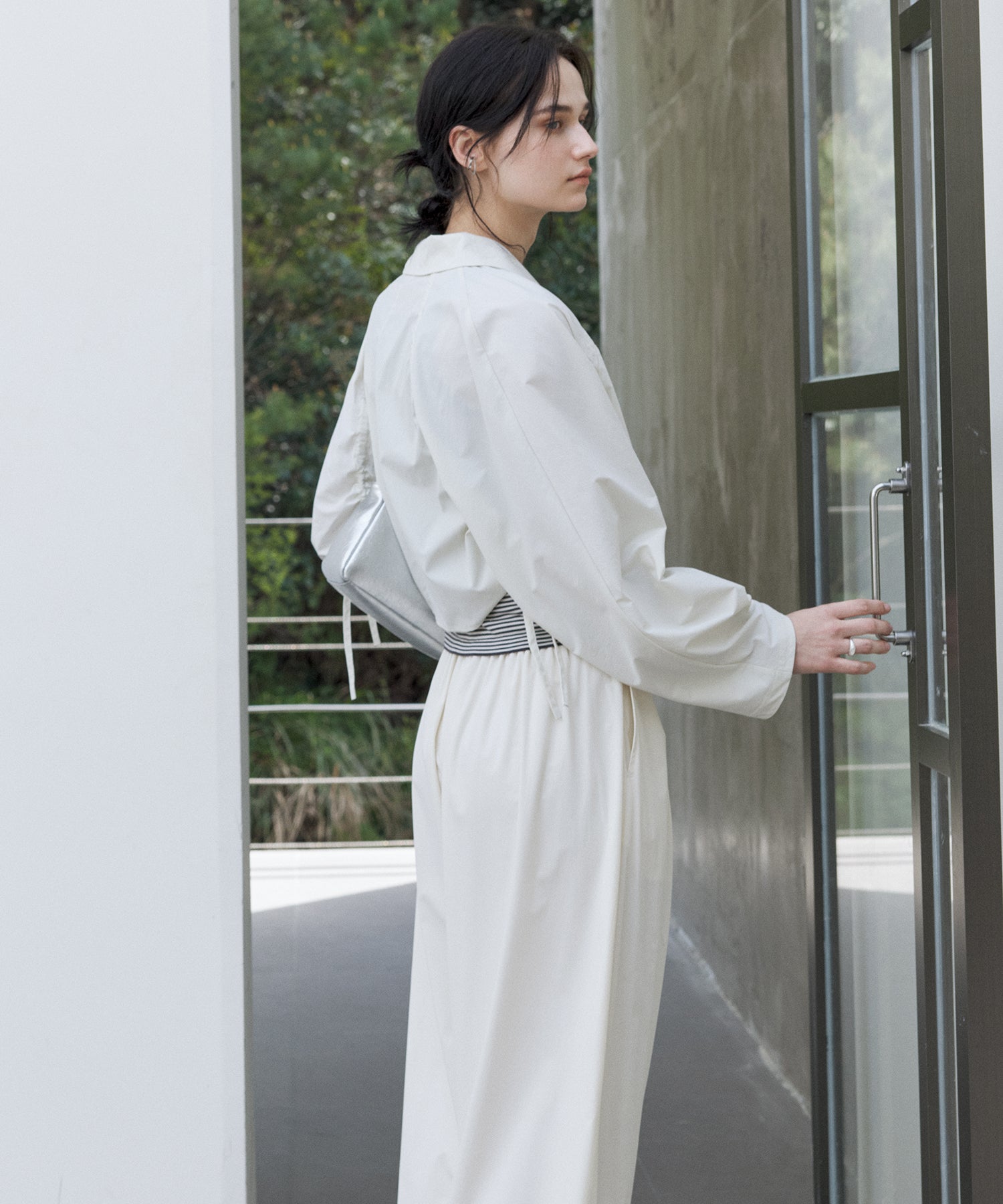 UPF50+ Cropped UV Shirt Jacket with Back Drawstring