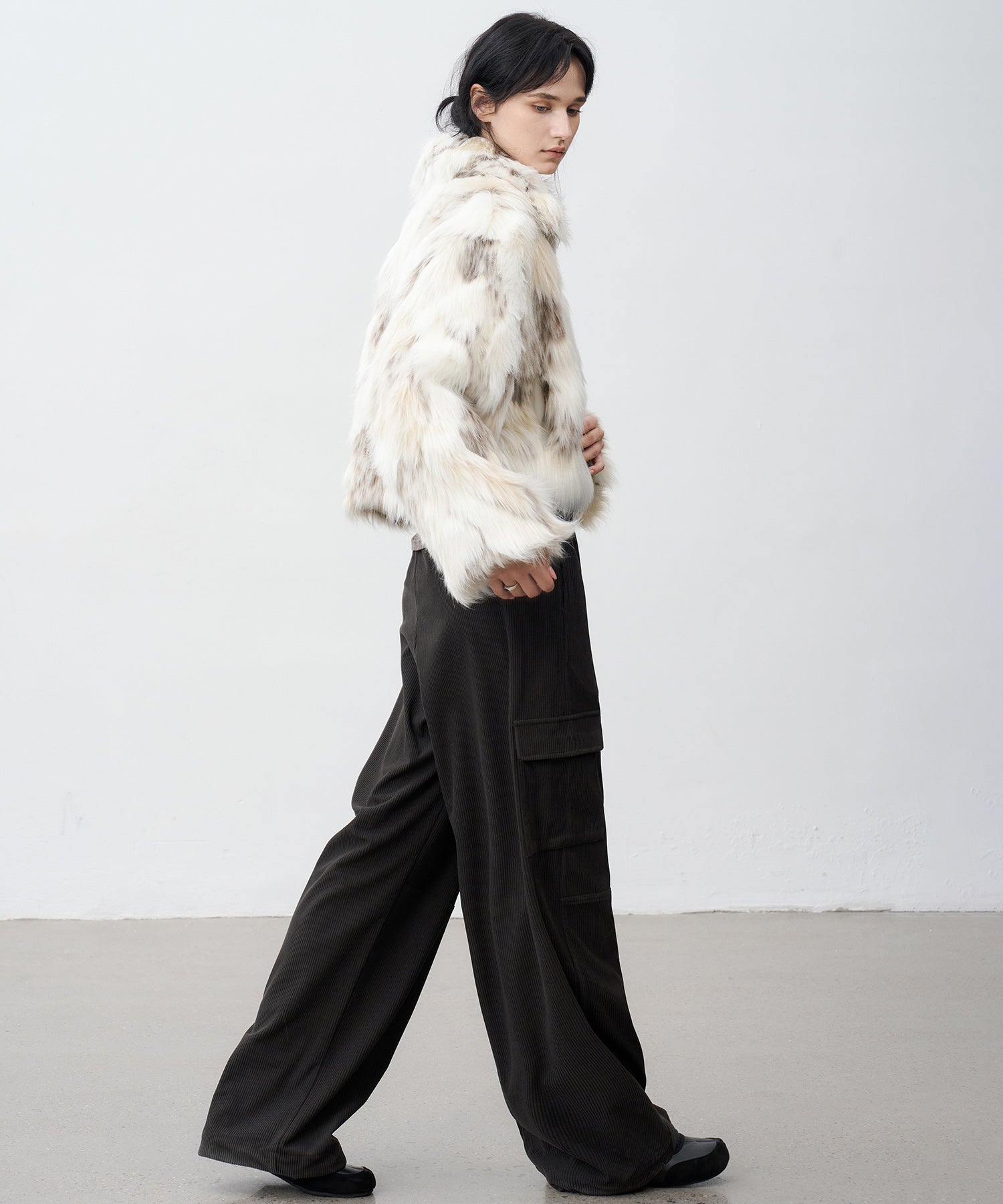 Corduroy Mid-Rise Straight Utility Pants