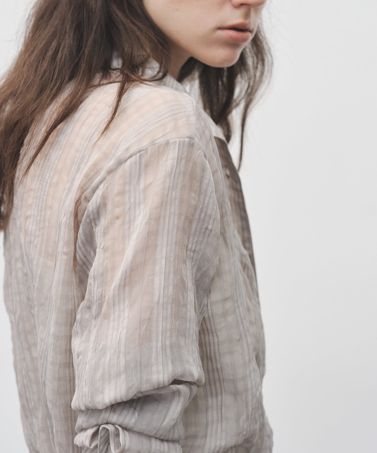 Drawstring Crinkled Check Shirt Jacket – Oversized Fit