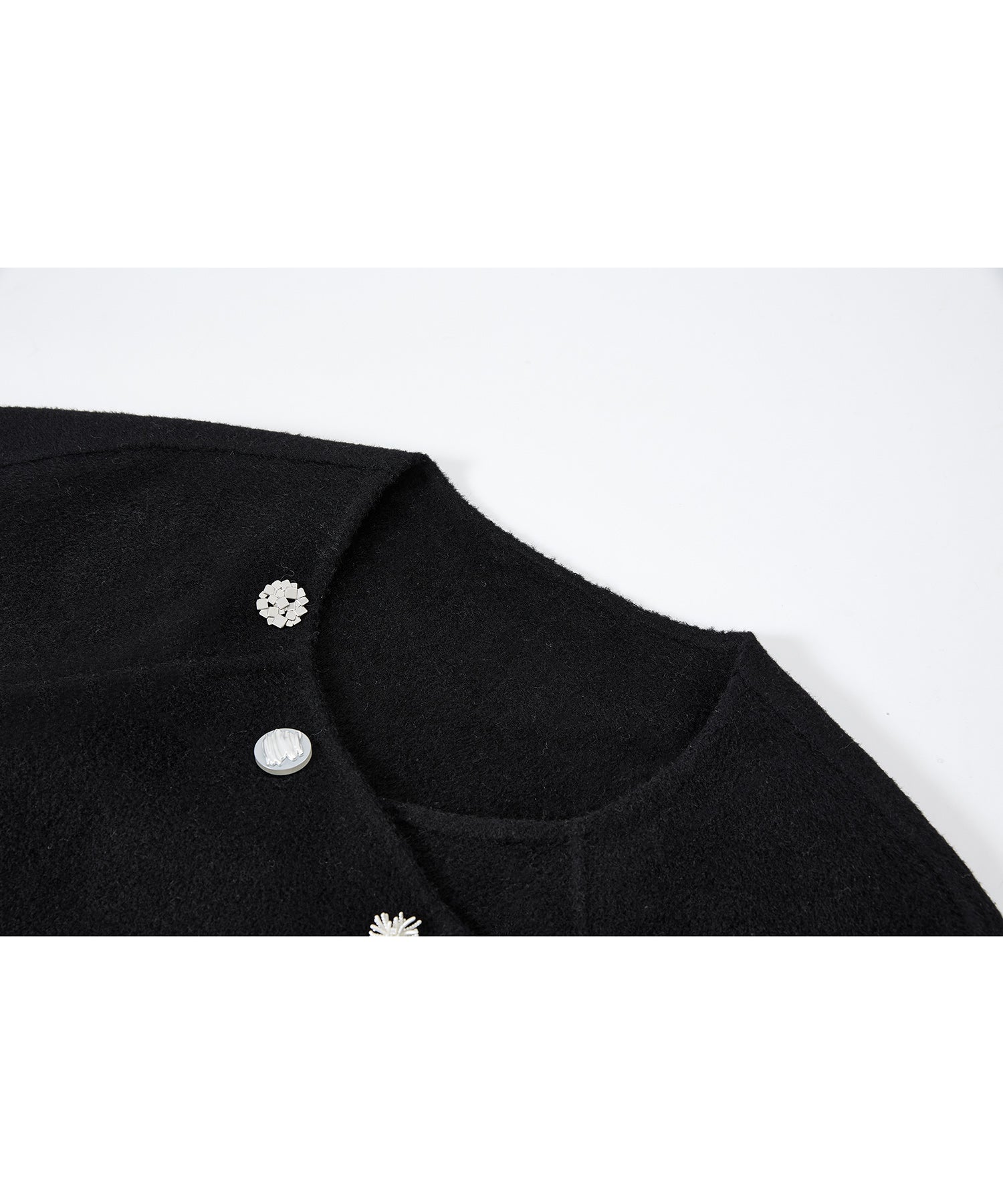 100% Wool Multi-Button Double-Face Short Coat