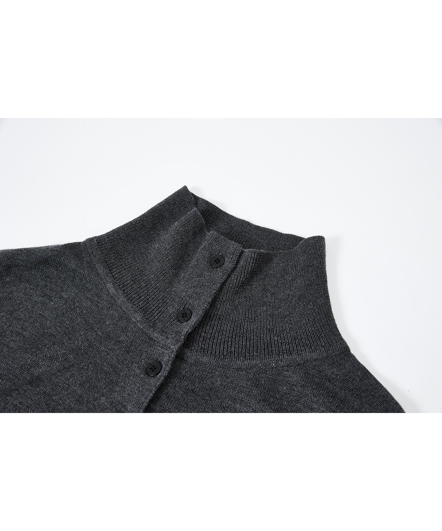 High Neck Lightweight Knit Cardigan Sweater