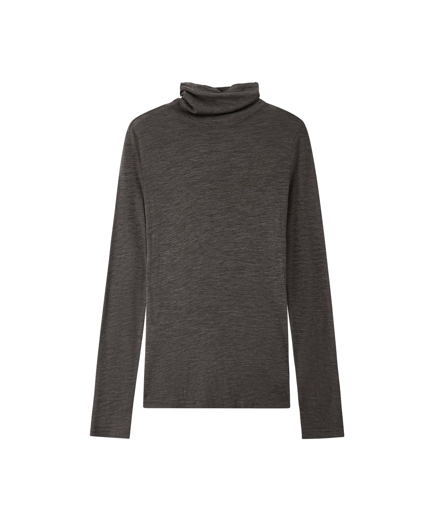 Slim-Fit Wool Turtleneck Knit Top
