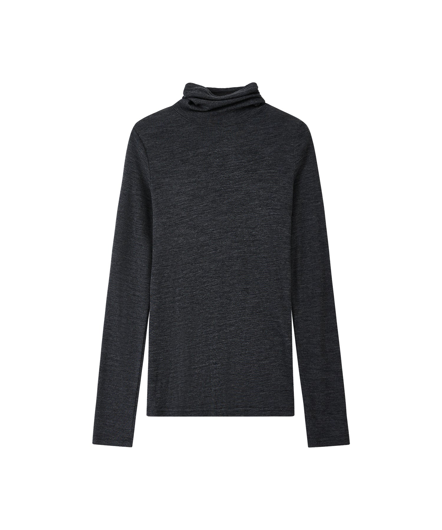 Slim-Fit Wool Turtleneck Knit Top
