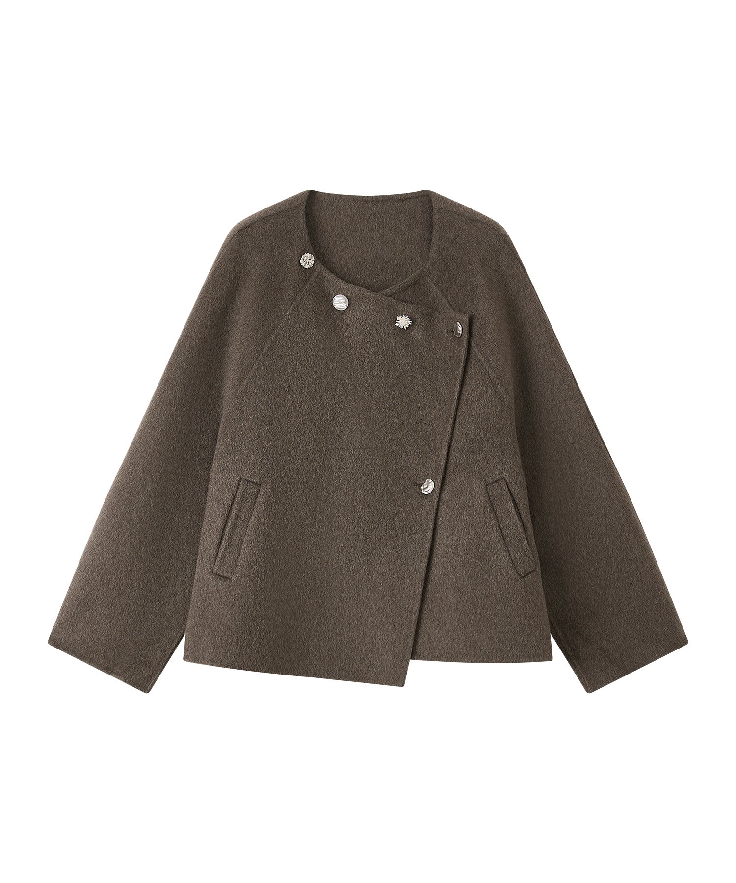 100% Wool Multi-Button Double-Face Short Coat