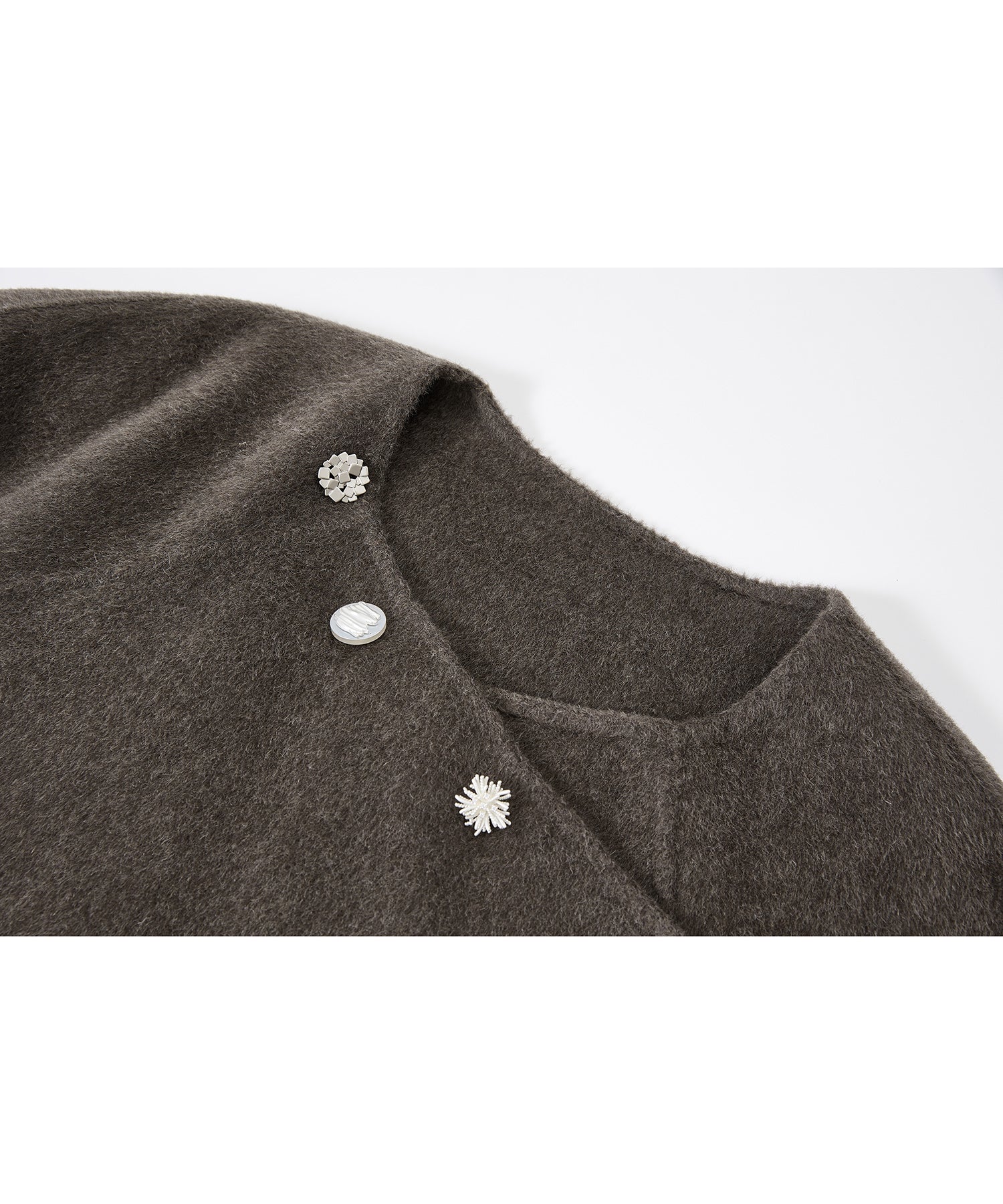 100% Wool Multi-Button Double-Face Short Coat