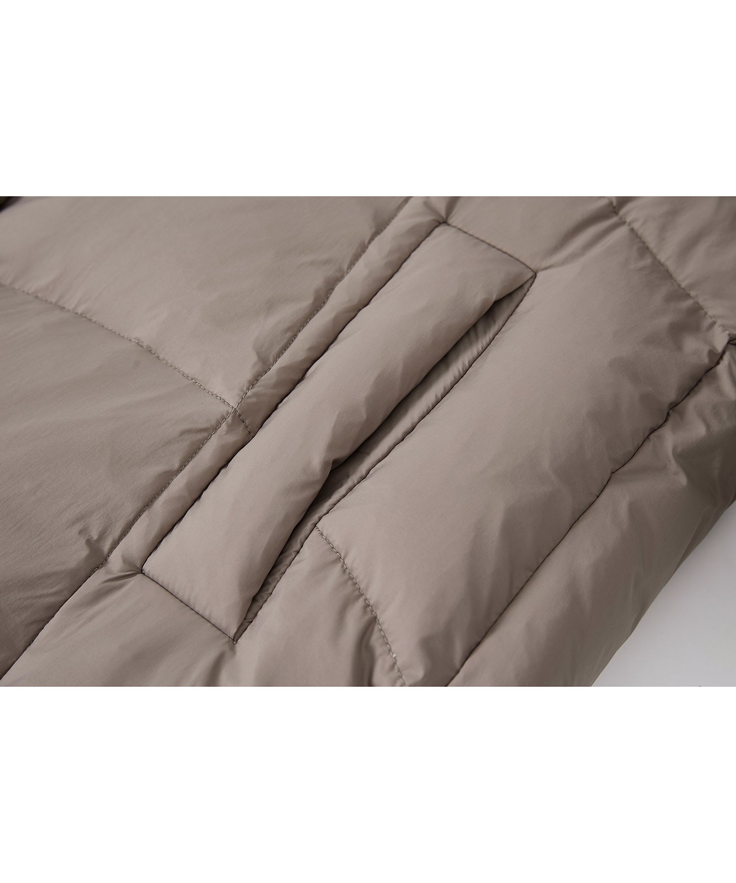 Mid-Length Stand Collar Hooded Oversize Down Coat