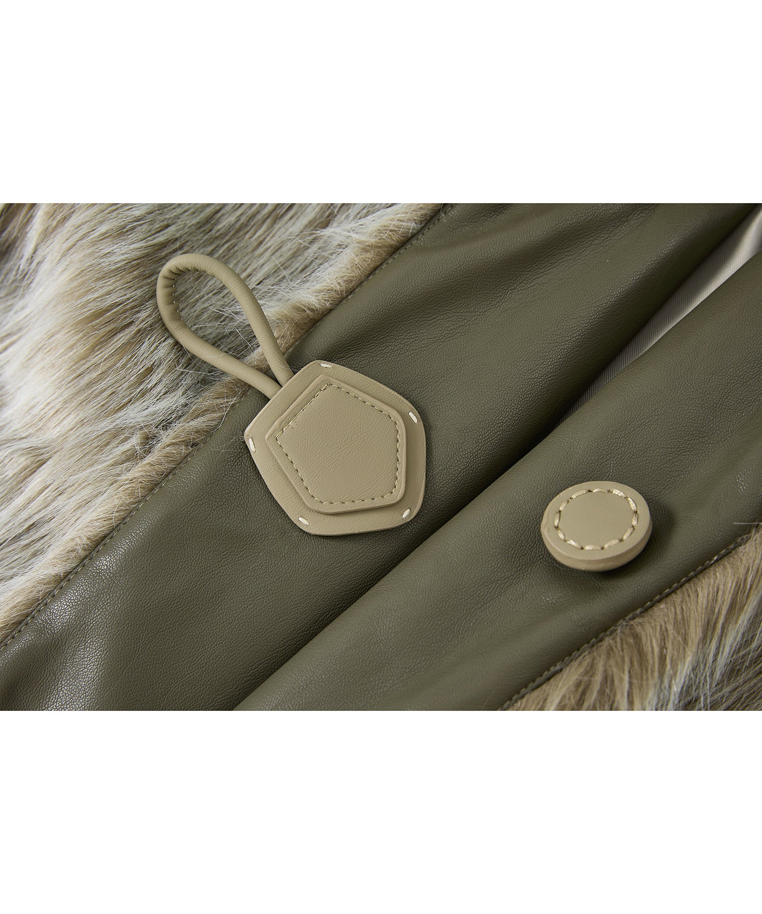 Long Faux-Fur Lapel Coat