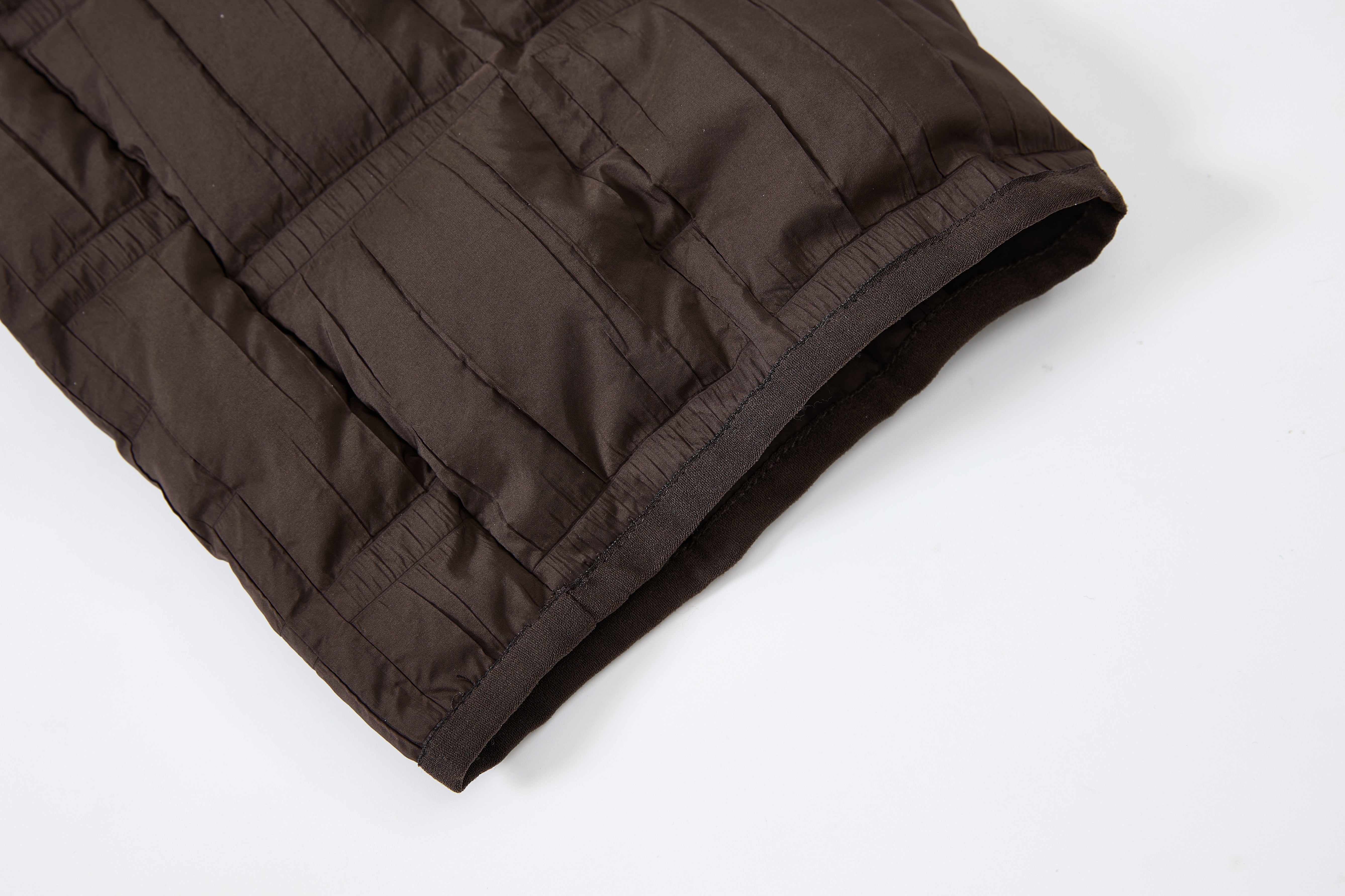 Crinkled Stand Collar Down Jacket