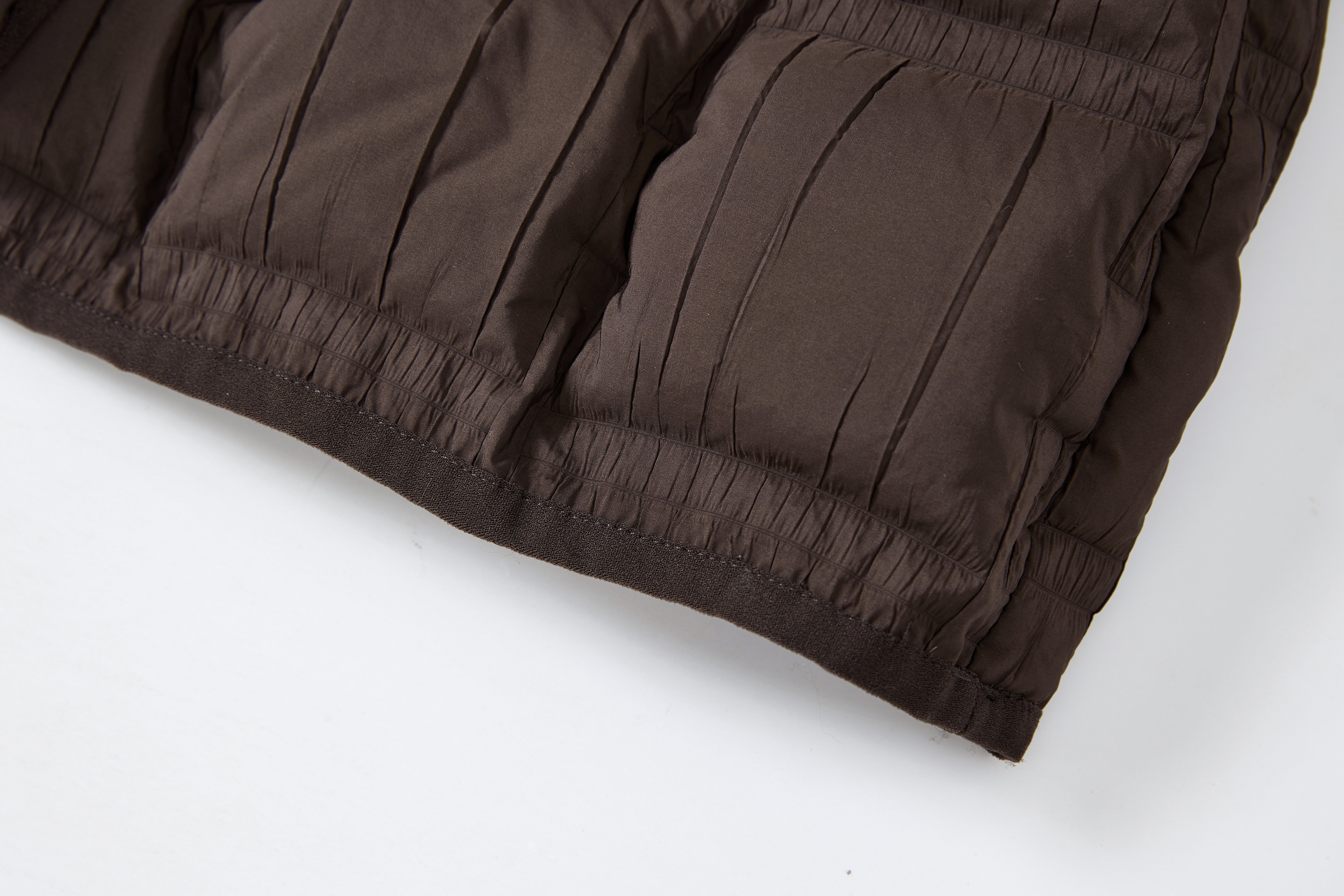 Crinkled Stand Collar Down Jacket