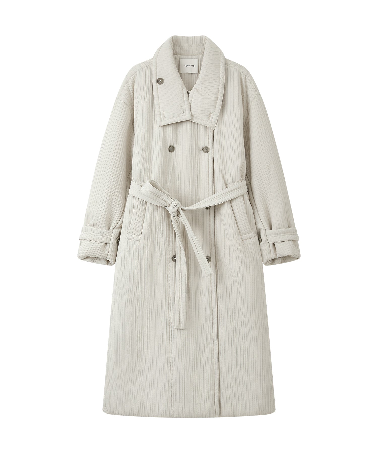 Stand Collar Oversized Long Cotton Coat