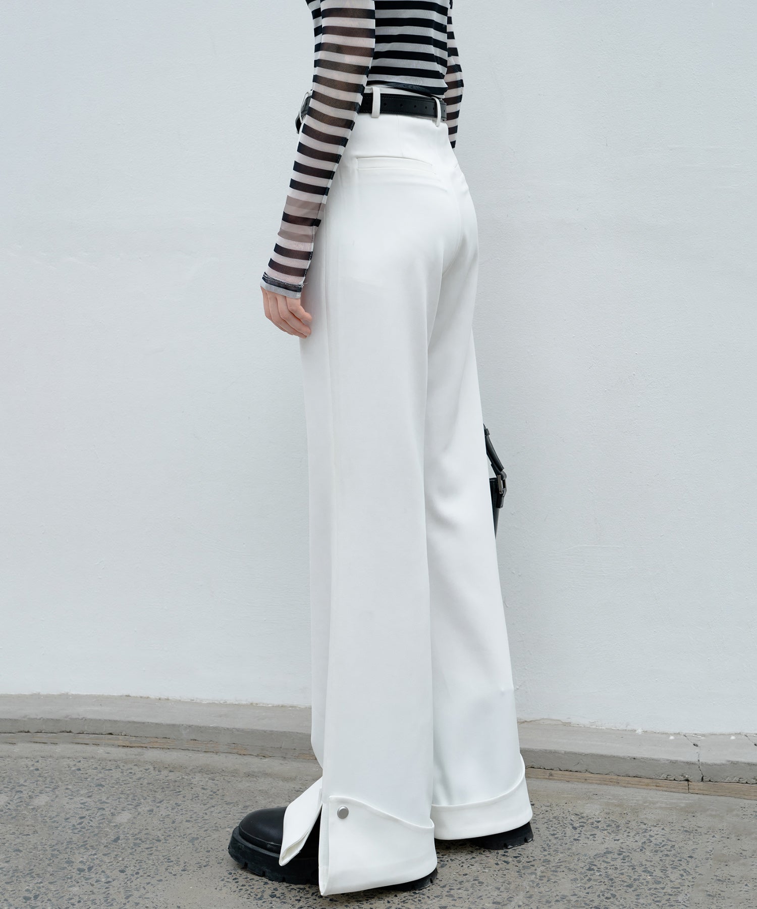 Roll-Up Flare Pants
