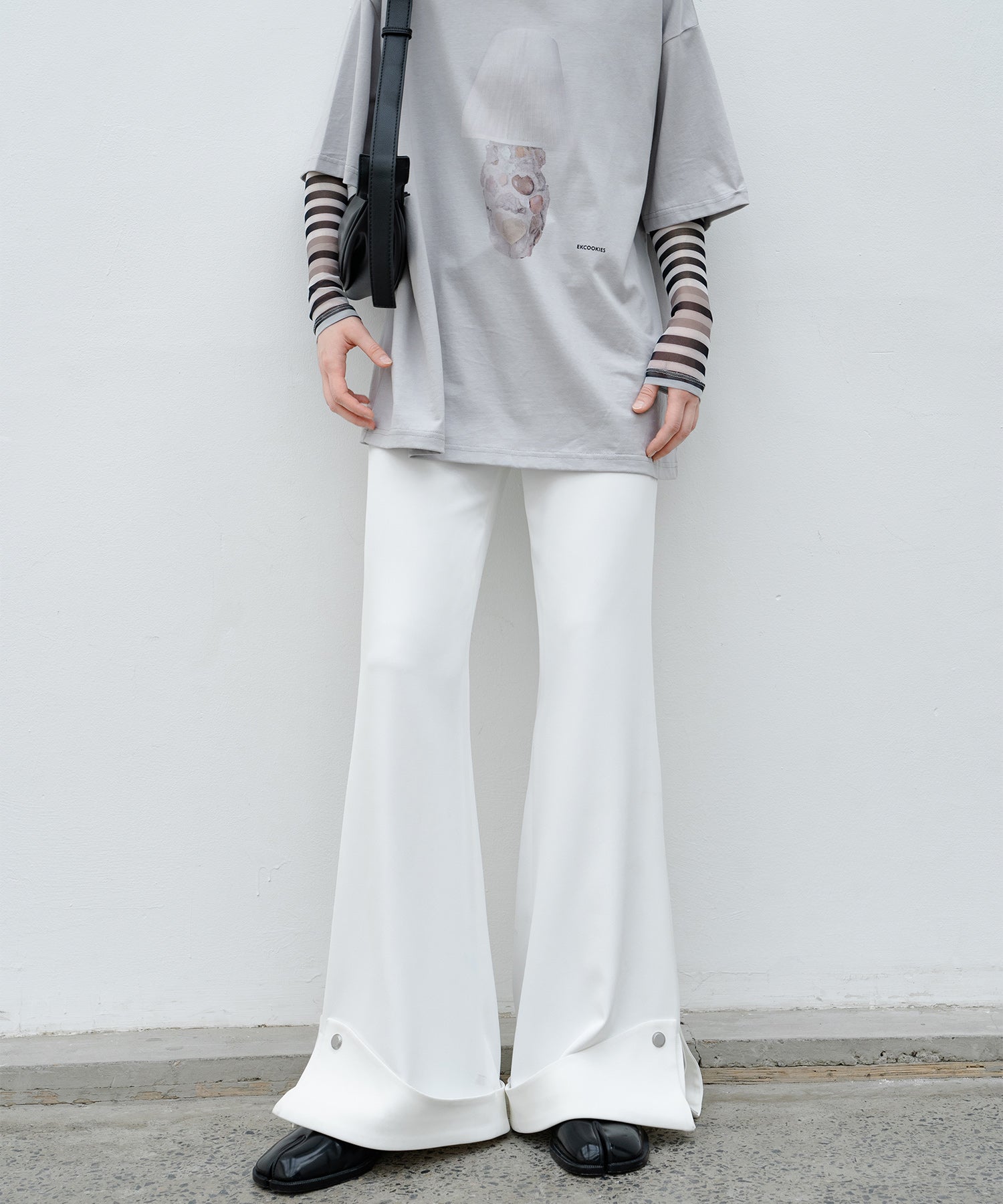 Roll-Up Flare Pants