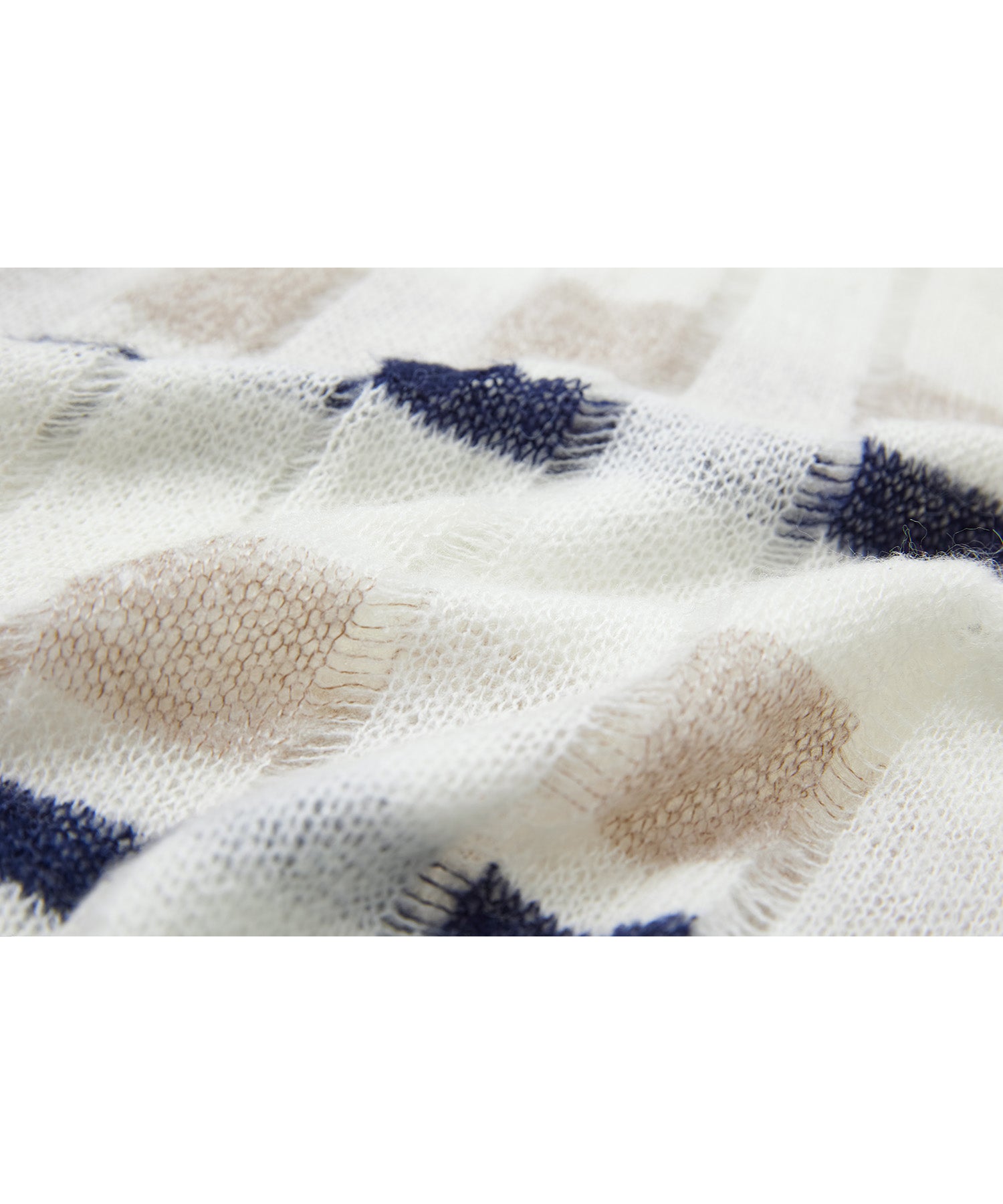 Check Jacquard V-Neck Knit Vest