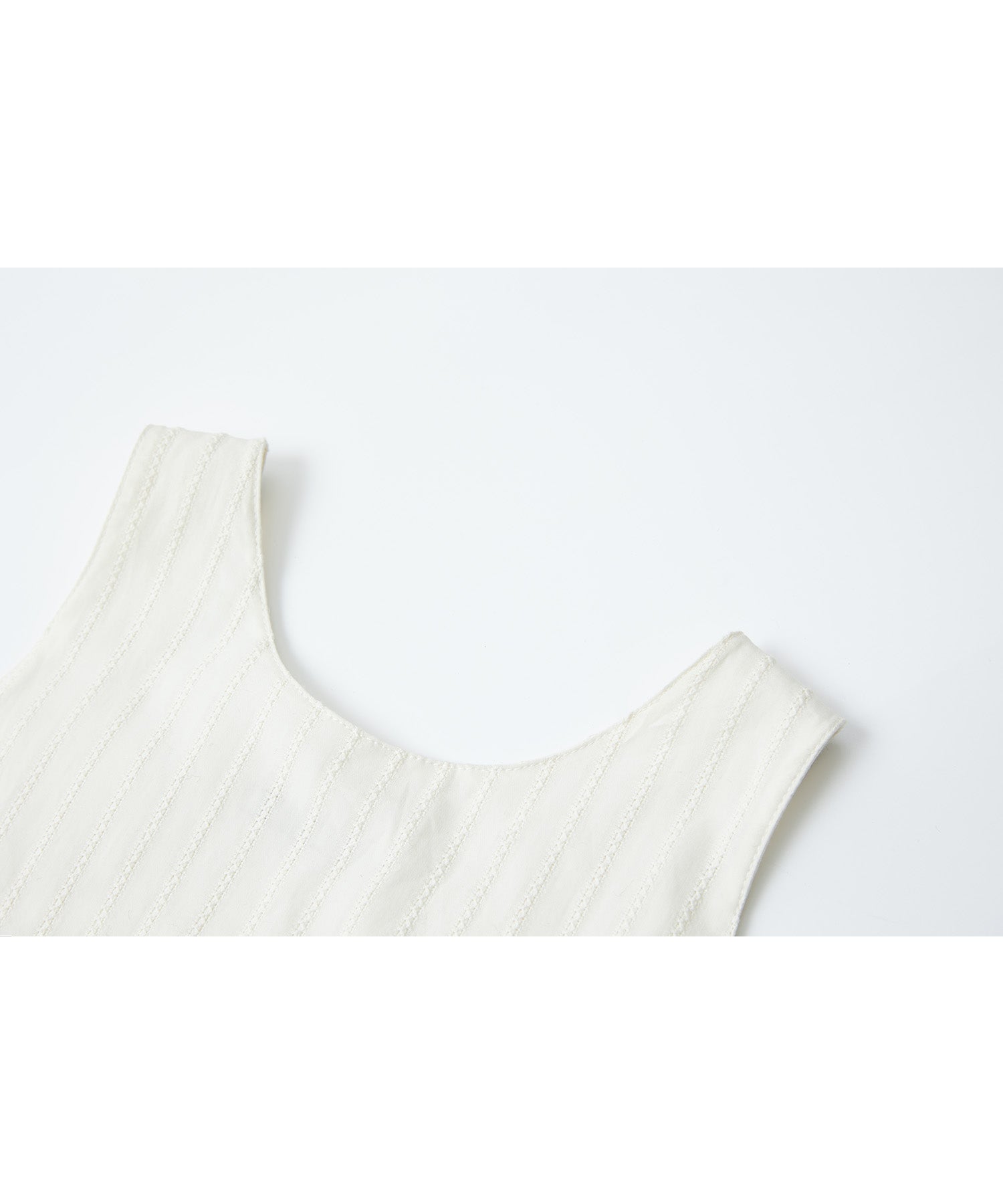 Jacquard Stripe Cocoon Sleeveless Dress