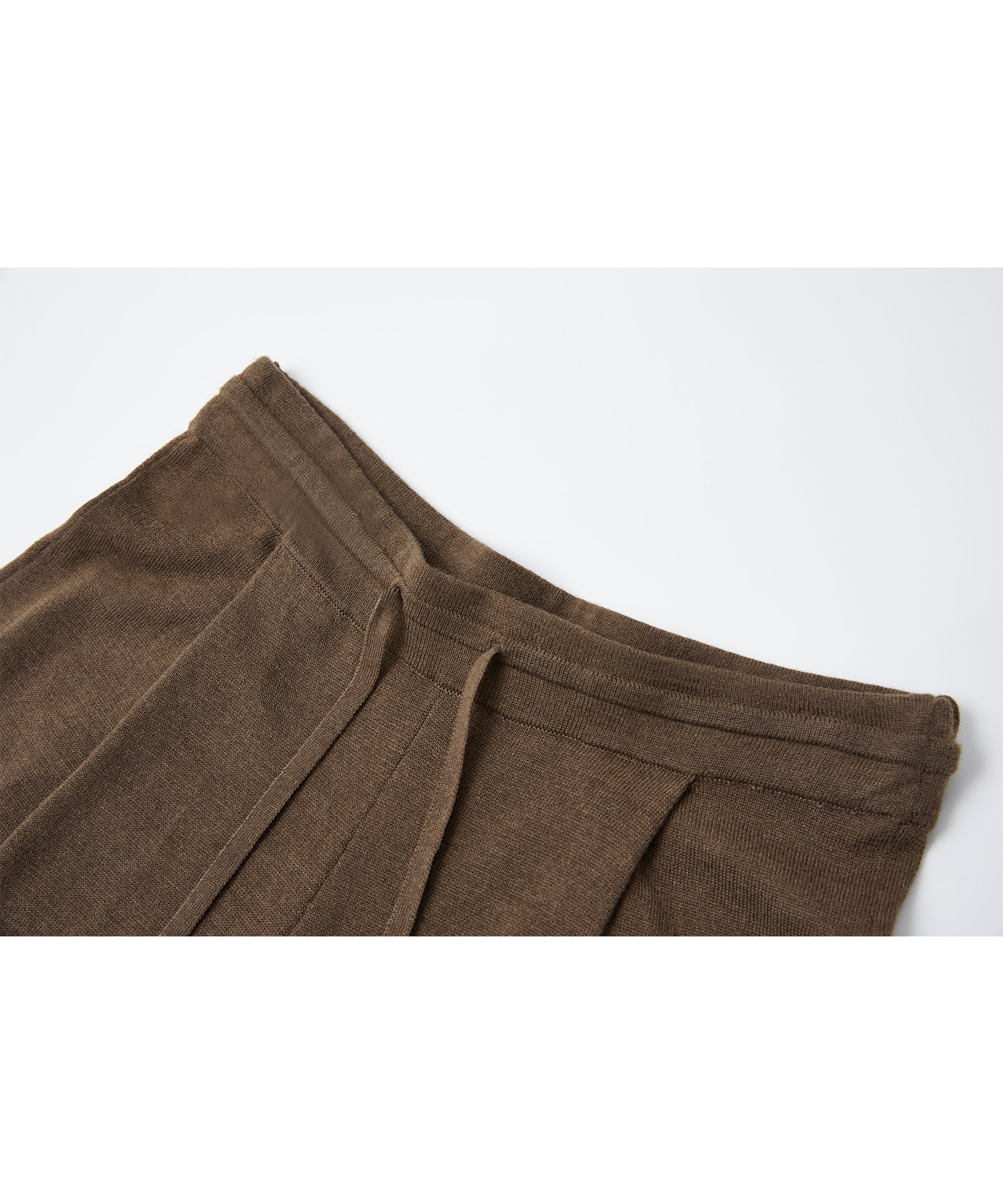Drawstring Knit Wide Pants