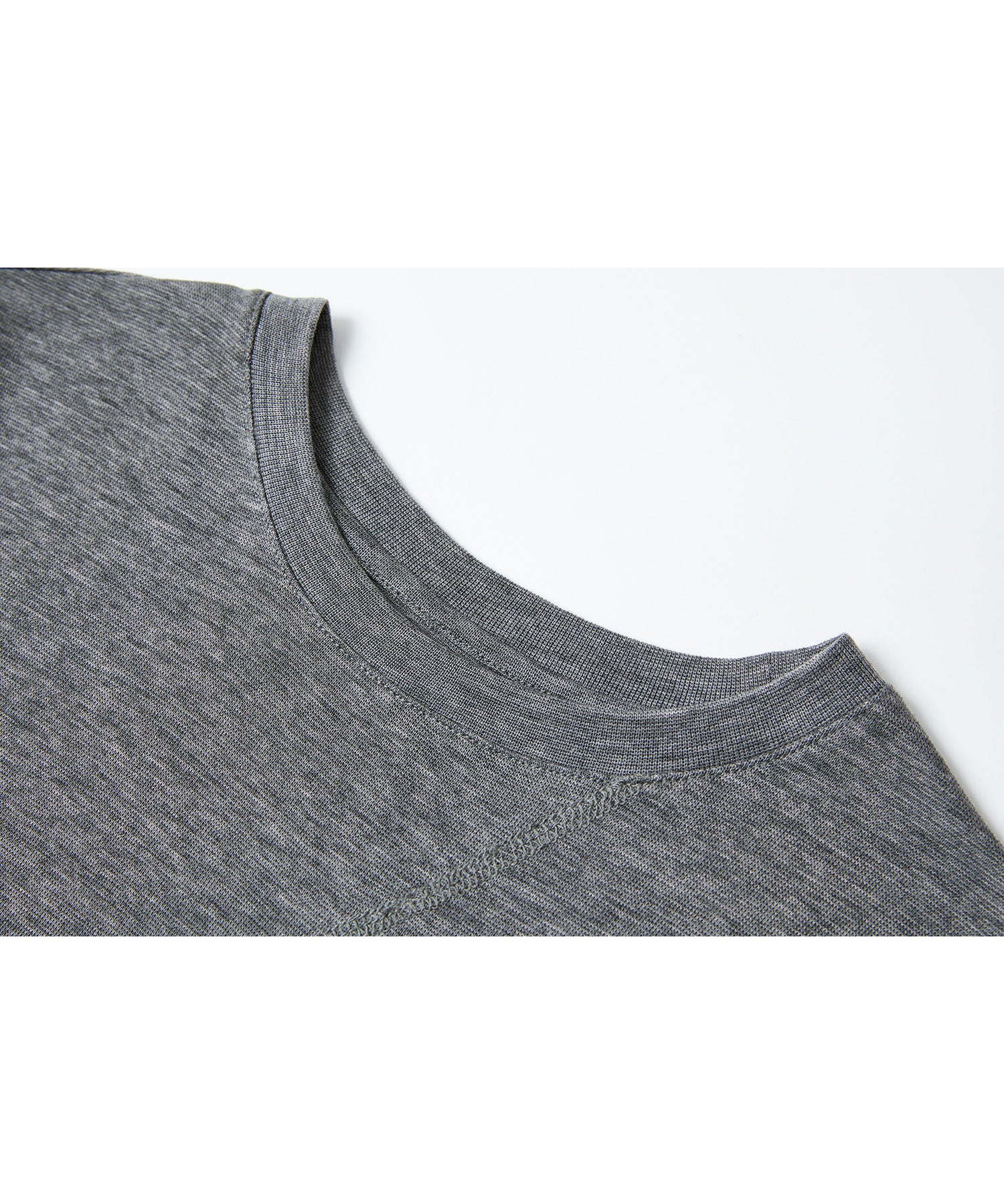 Asymmetric Hem Fitted T-Shirt in Lyocell Blend