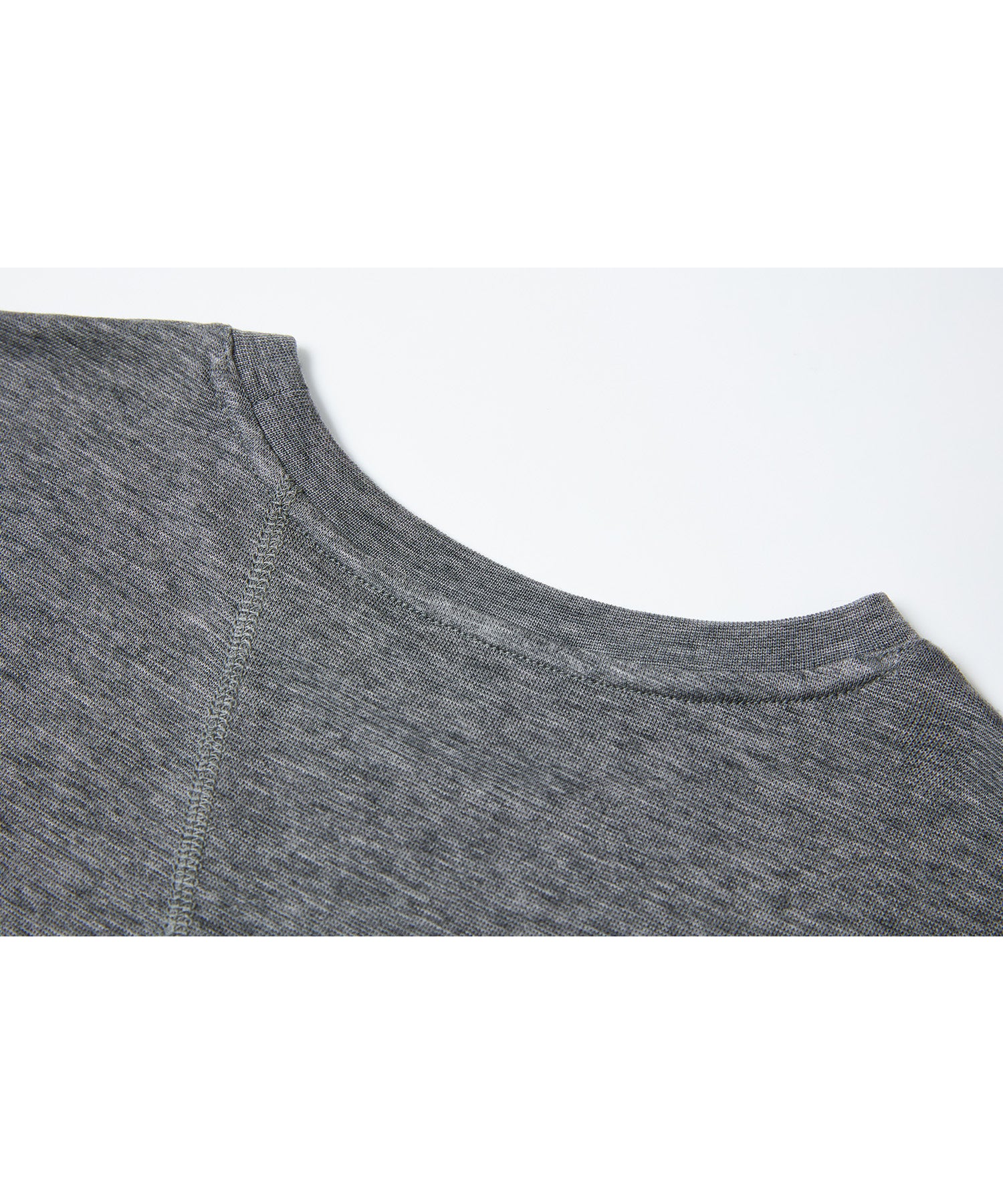Asymmetric Hem Fitted T-Shirt in Lyocell Blend