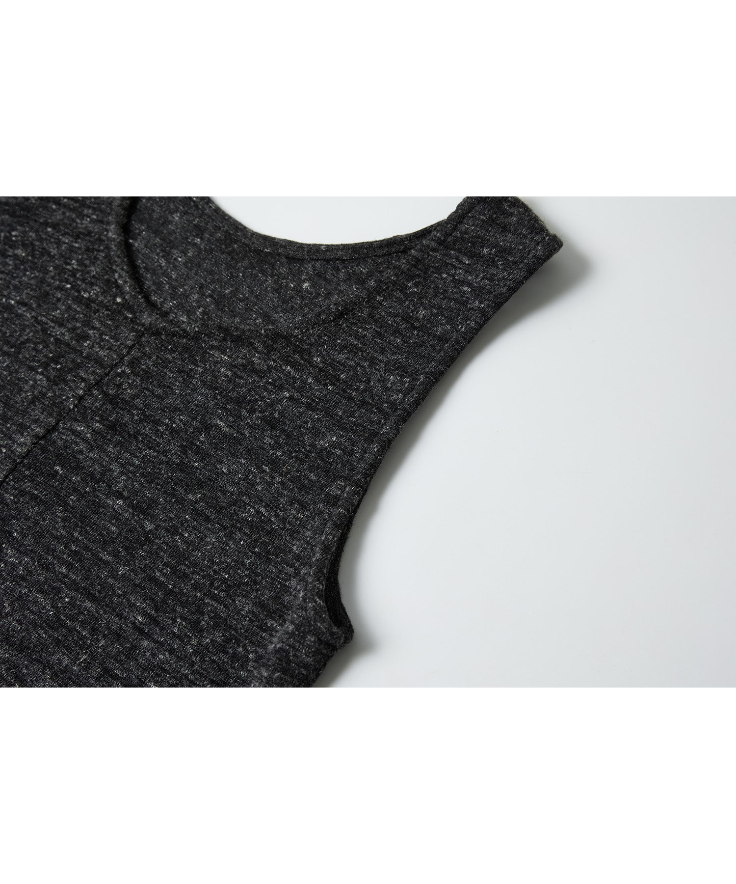 Asymmetric Gather Linen Blend Tank Top