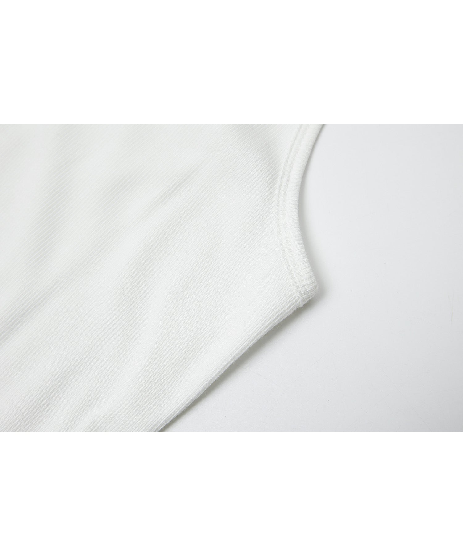 Stretch Ribbed U-Neck Tank Top