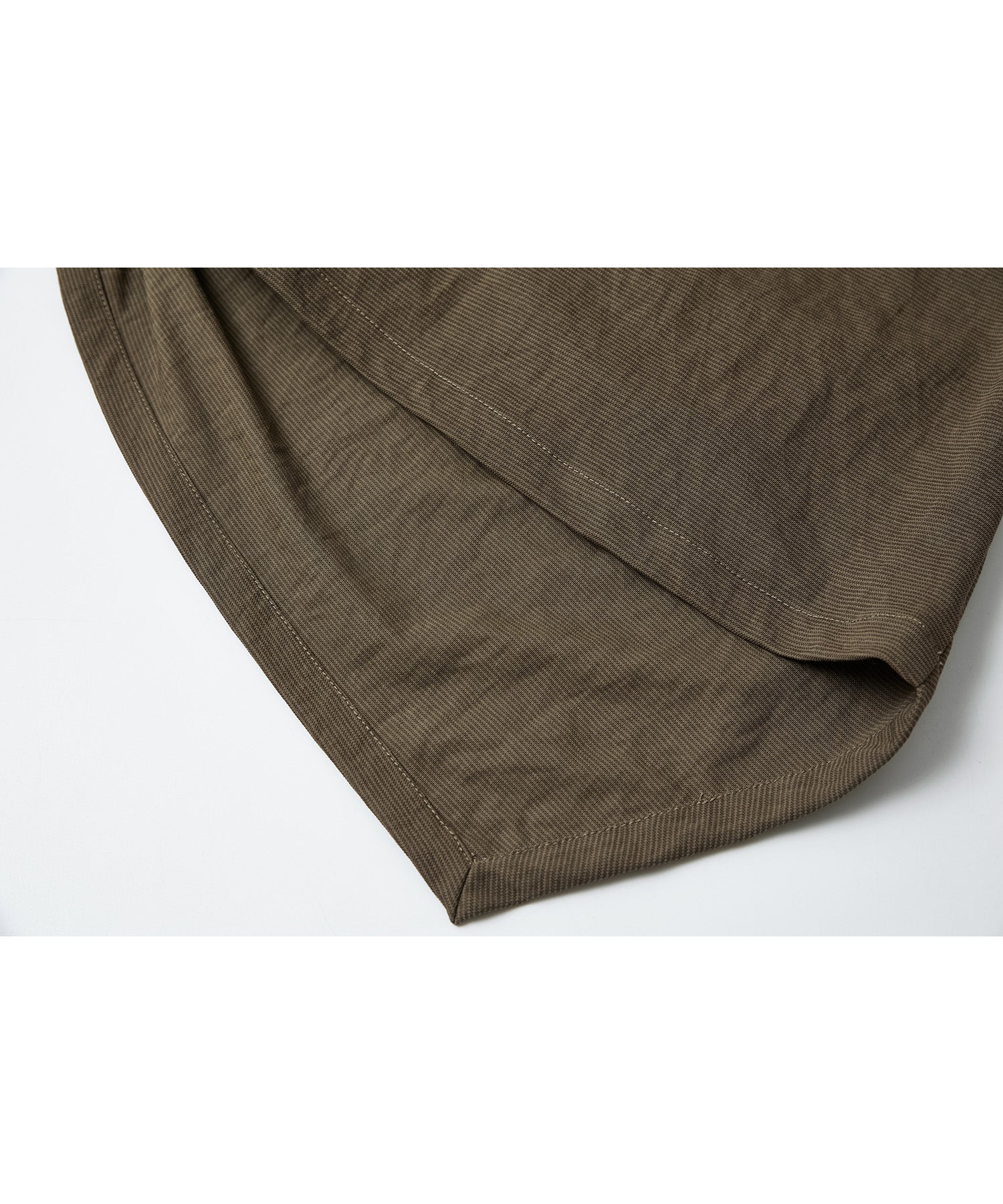 Asymmetric Gather Boat Neck Slim T-shirt