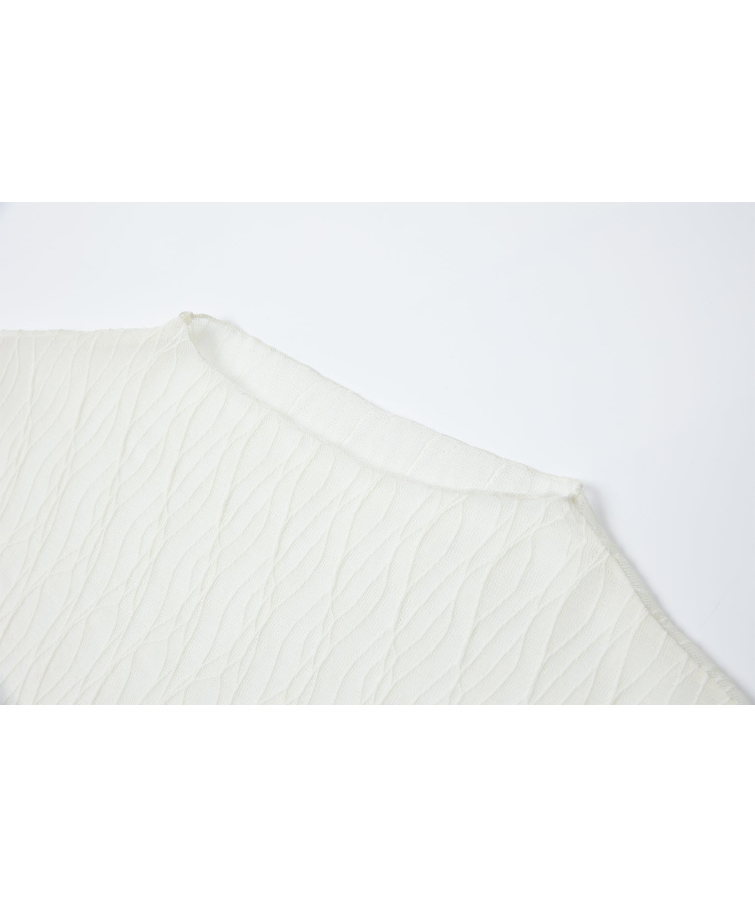 Jacquard Sheer Boat Neck Top