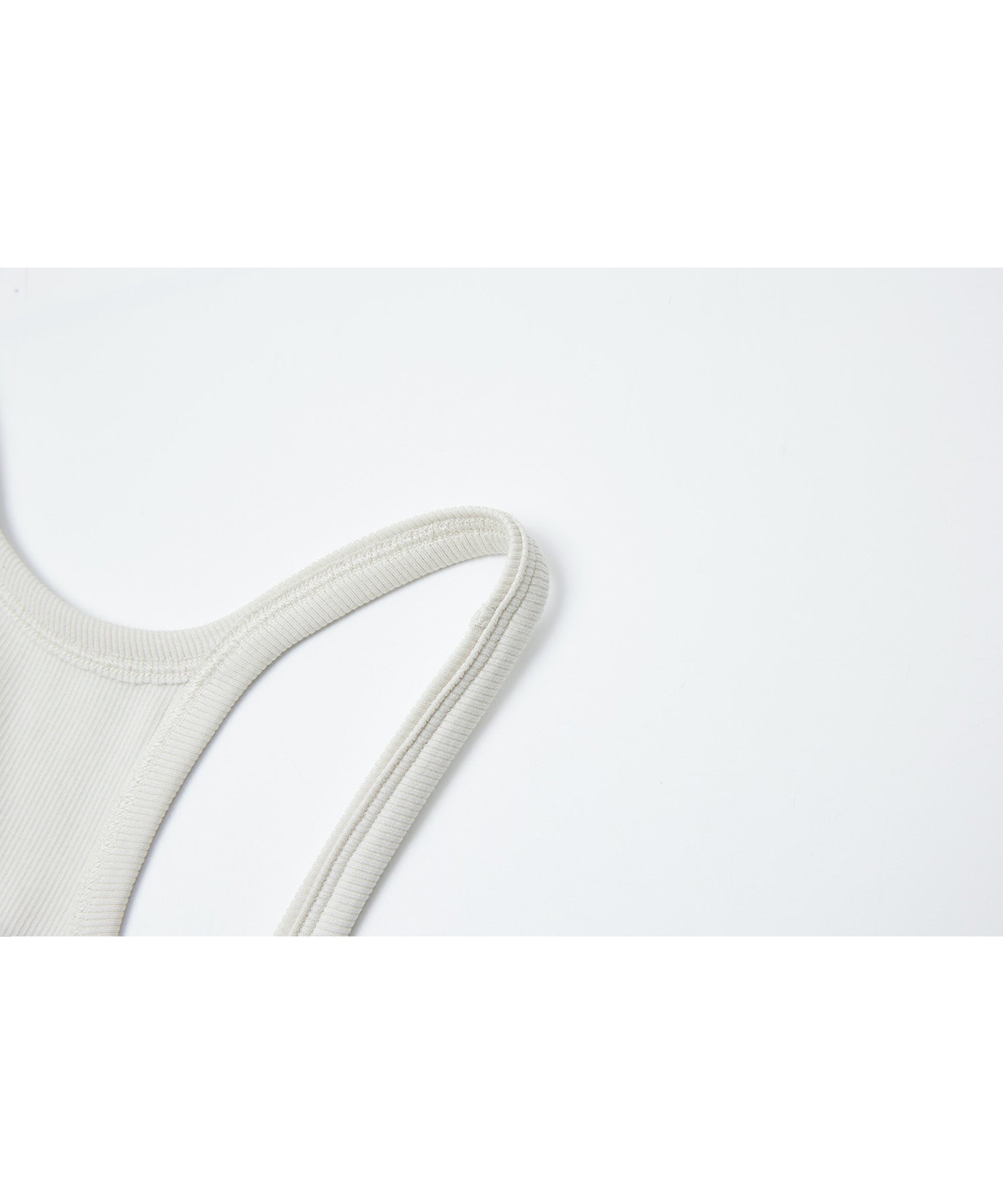 Stretch Ribbed U-Neck Tank Top