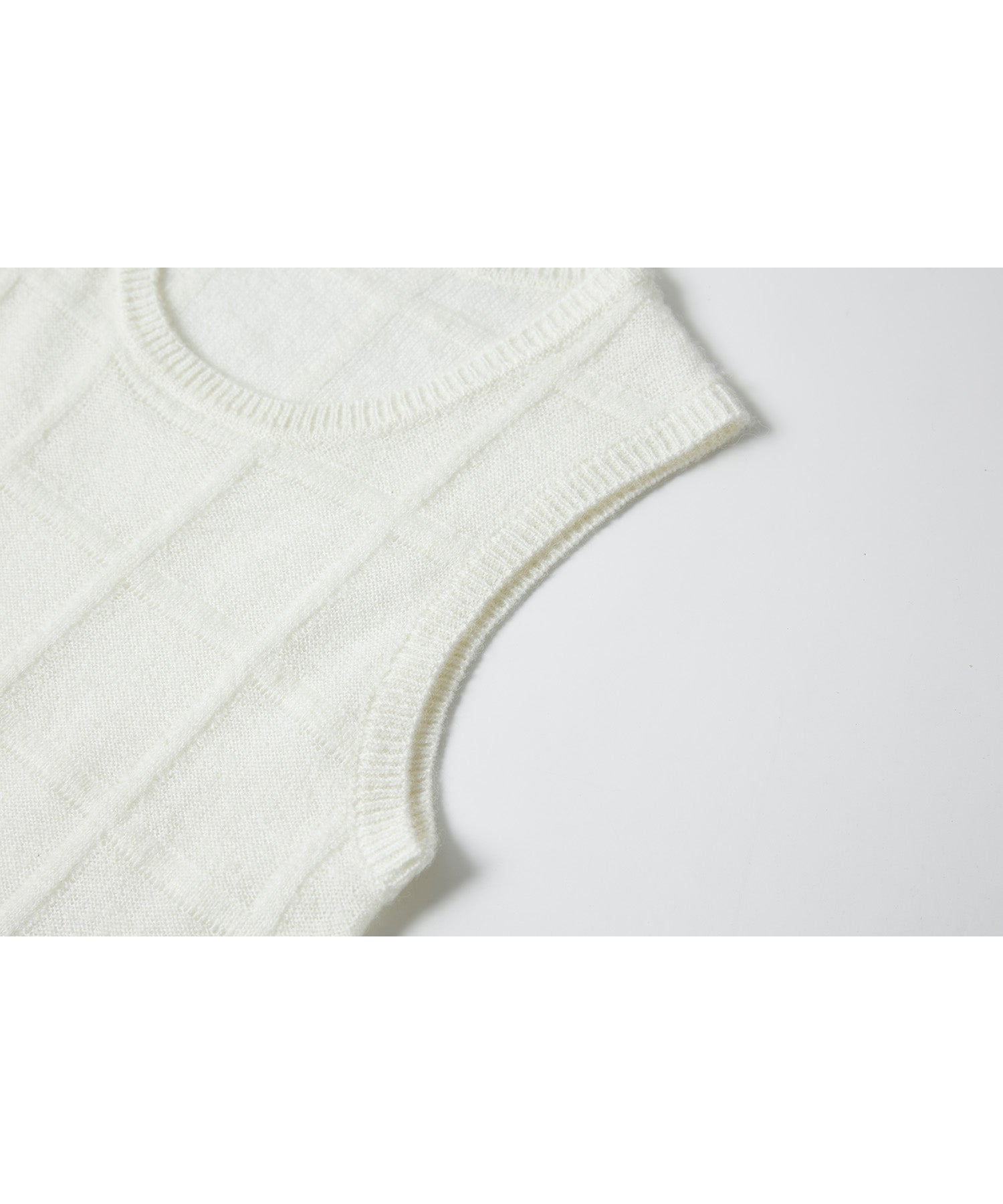 Sheer Check Knit Sleeveless Top