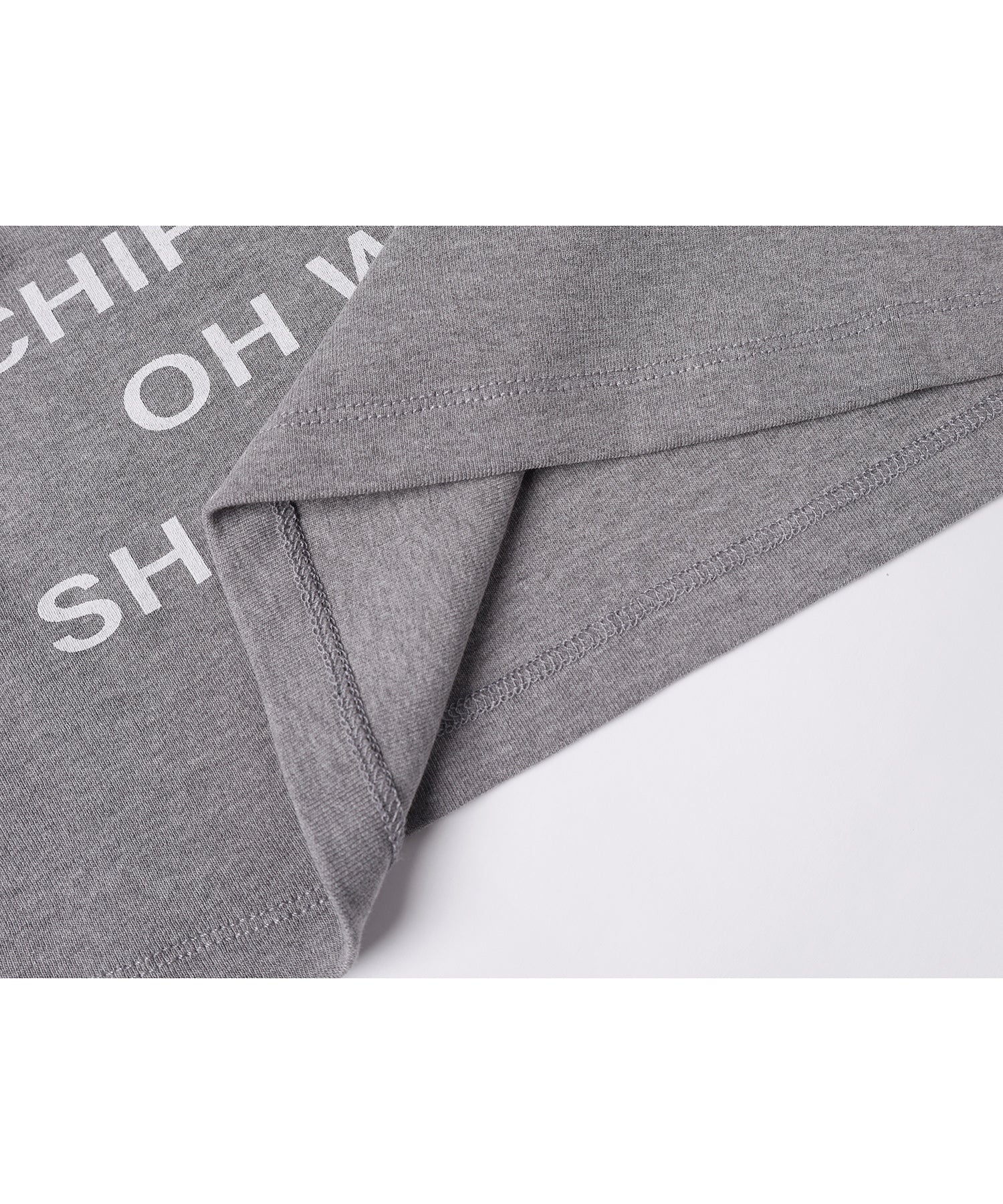 Layered-Look Shirt Collar Slogan Print Slim-Fit Base T-Shirt