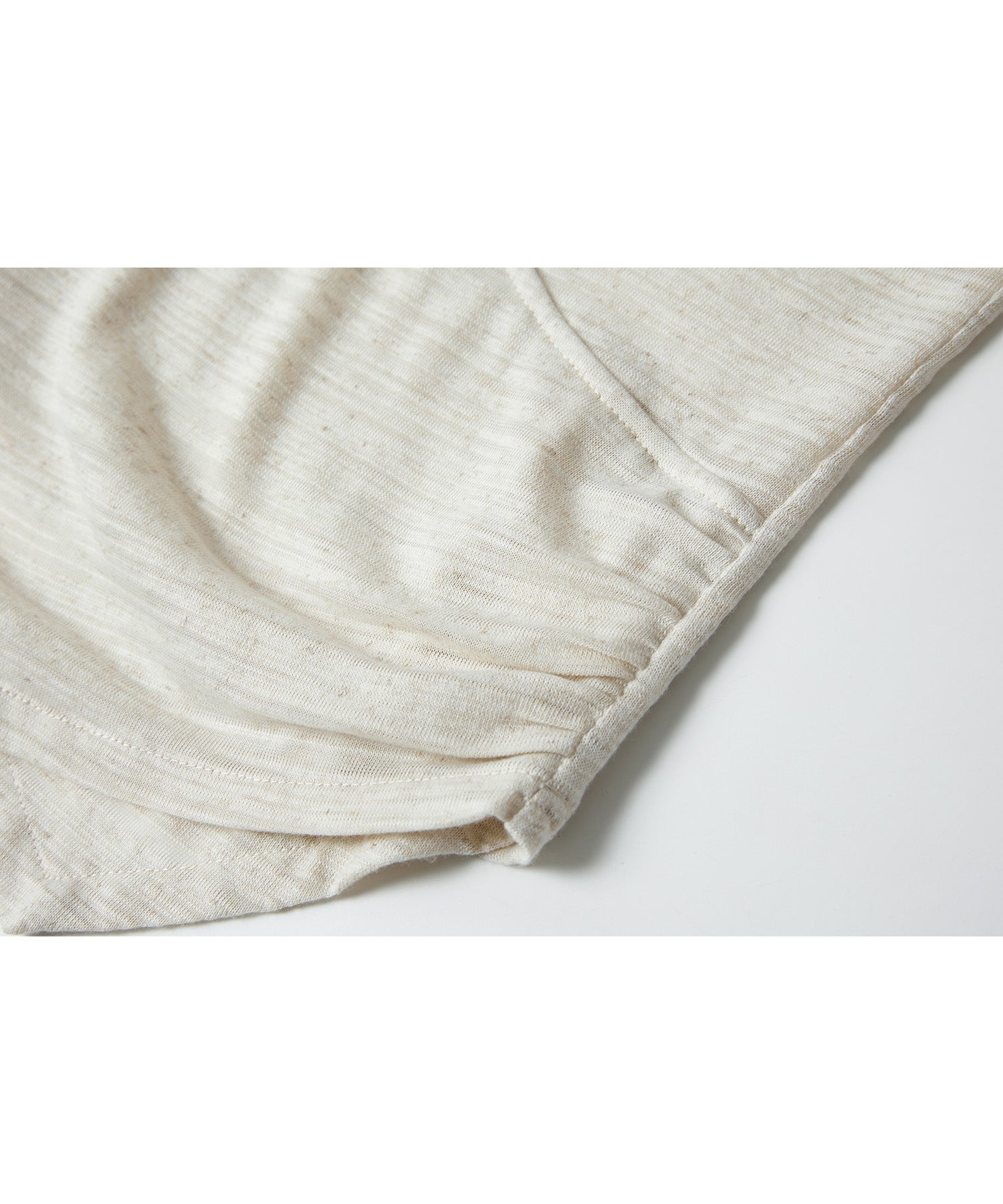 Asymmetric Gather Linen Blend Tank Top