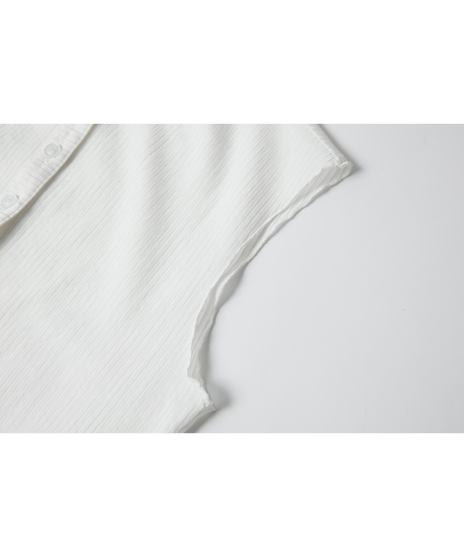 Lyocell Blend Sheer Stripe Sleeveless Cardigan