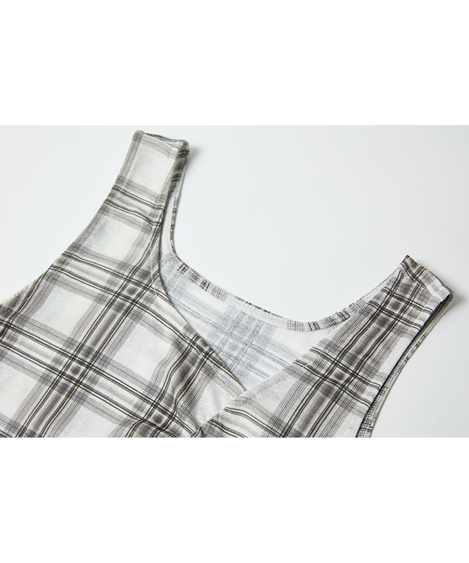 Asymmetric Gather Sheer Sleeveless Top