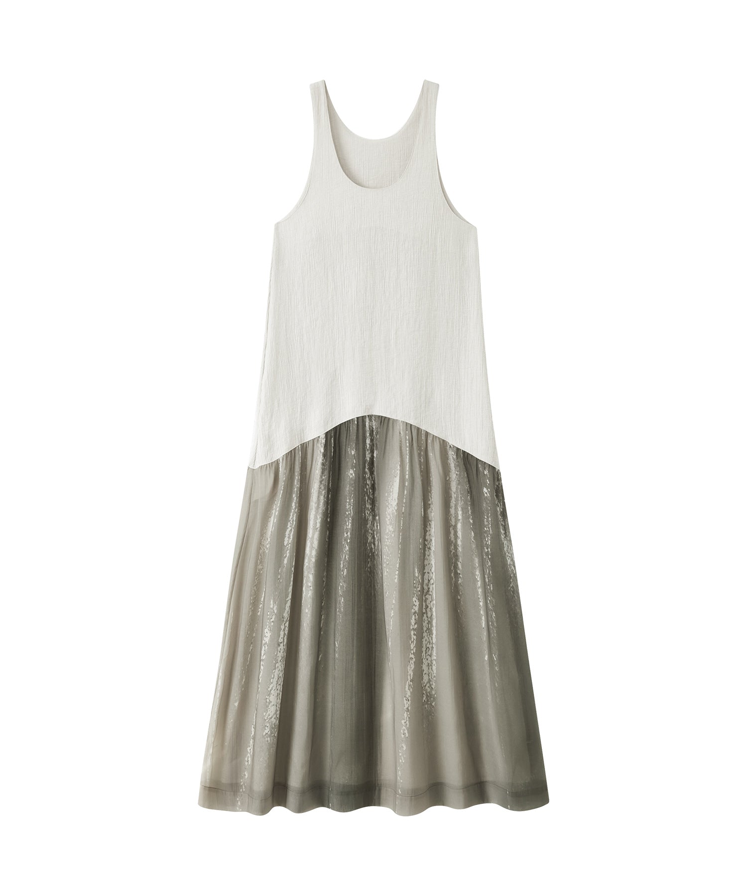 Art Print Sheer Docking Dress