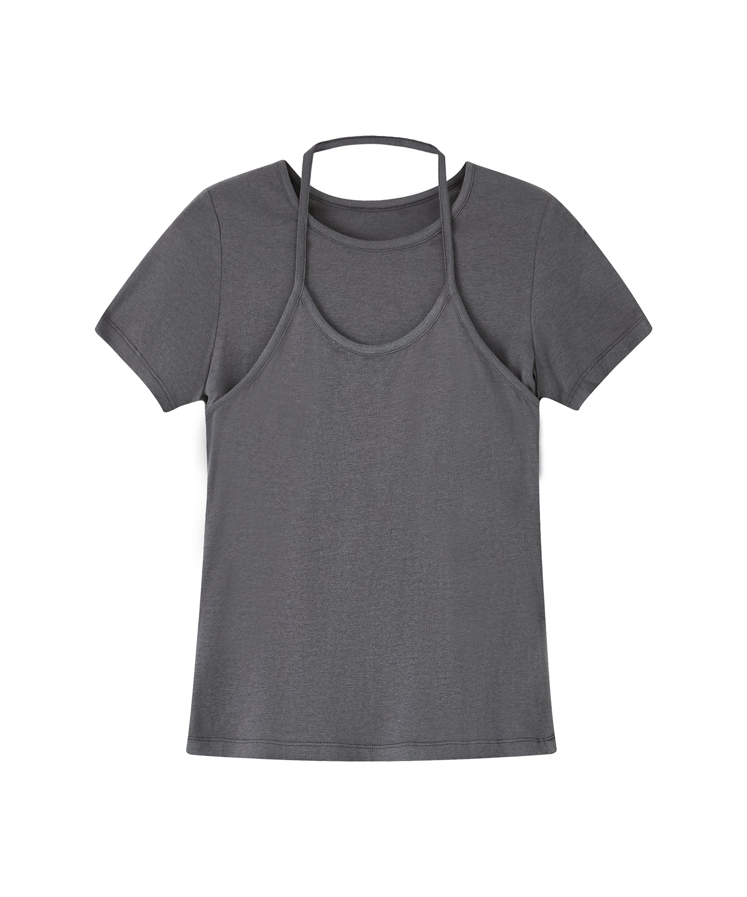 Layered Halter Neck T-Shirt Set