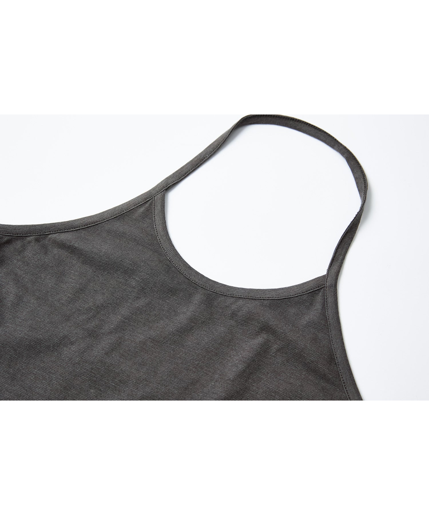 Slimming Solid Color Tee Set with Halter Detail