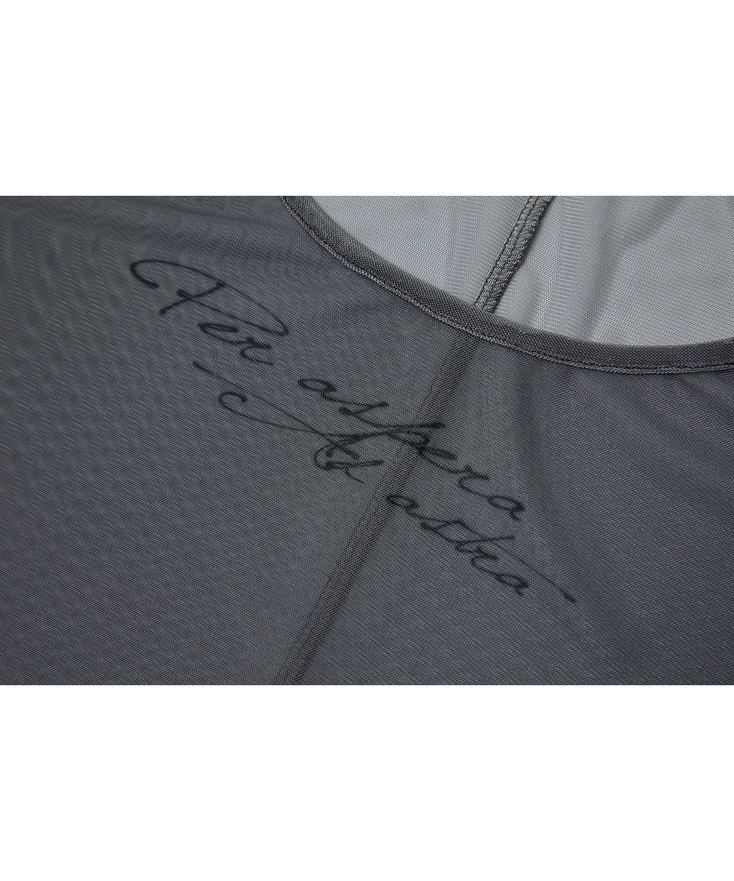 Essential Translucent Mesh Printed Top