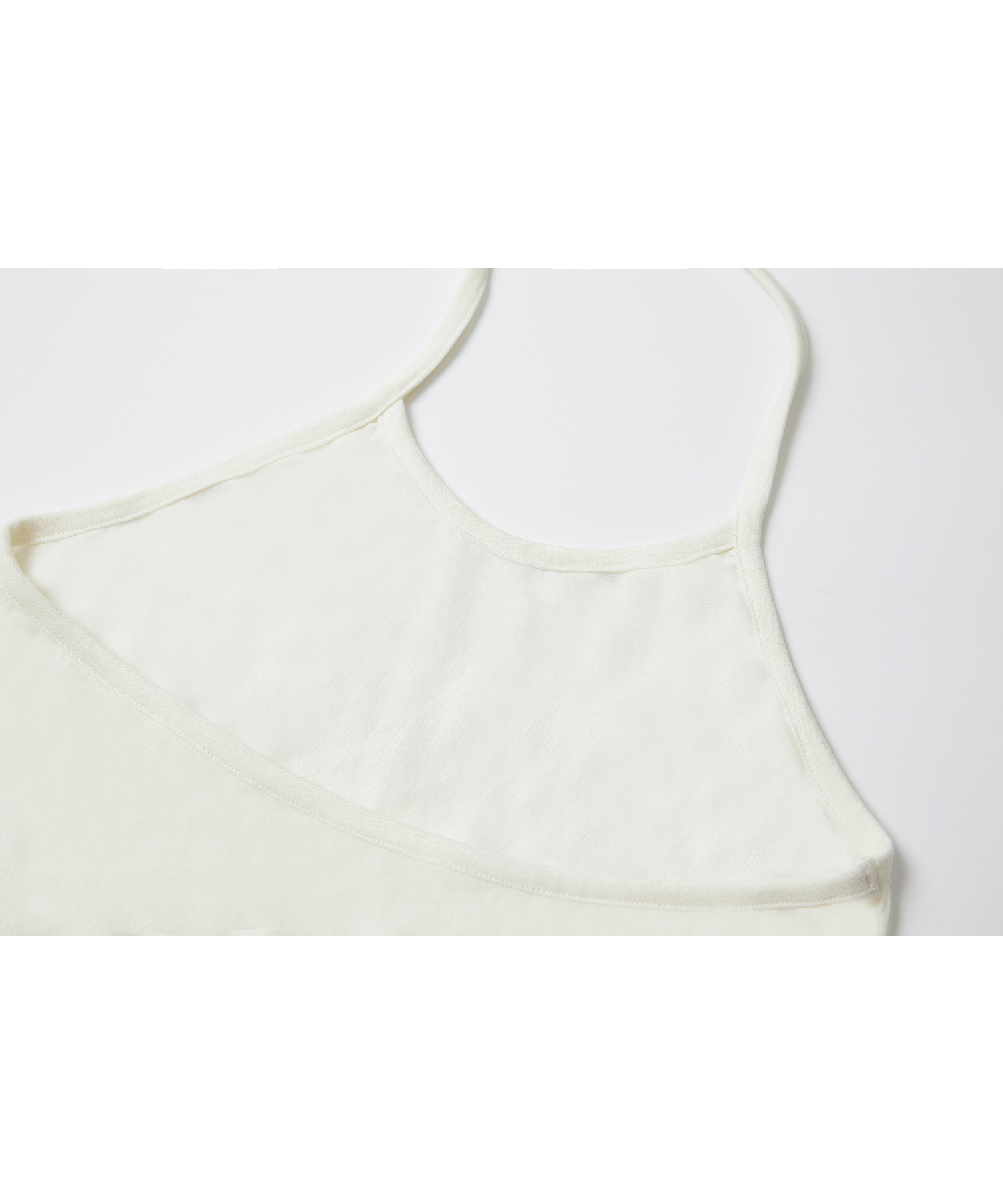 Slimming Solid Color Tee Set with Halter Detail