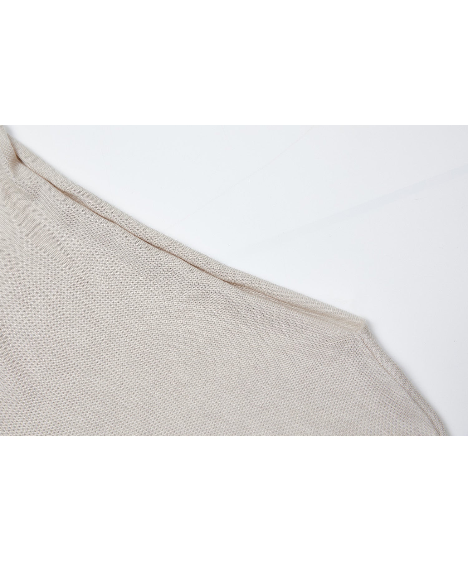 Wool Blend Basic Boat Neck Layering T-Shirt