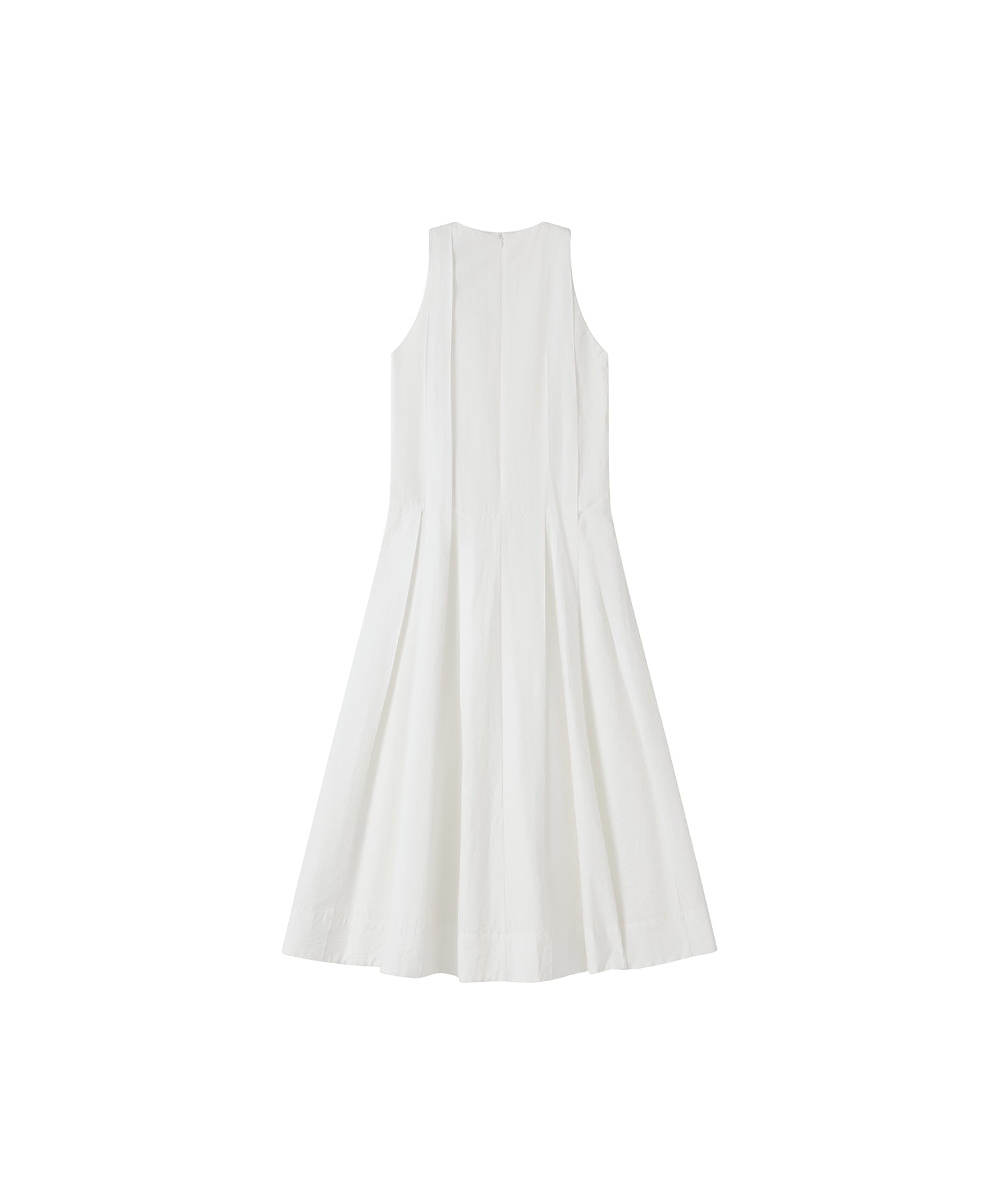 Tucked Sleeveless Long Dress