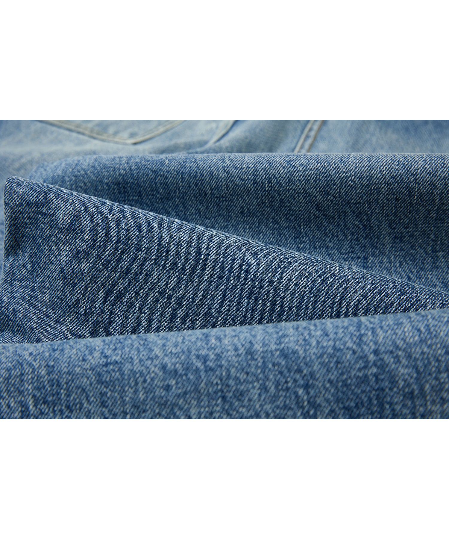 Mid-Wash Denim Bermuda Shorts
