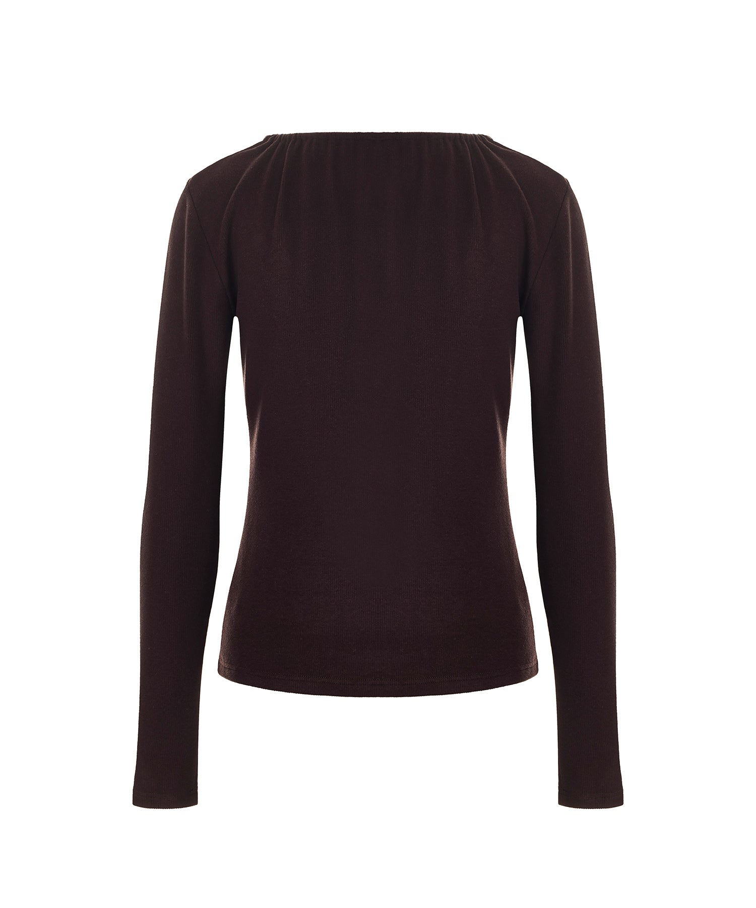 Ribbon Lace-Up Neck Ribbed Cardigan-Style Top