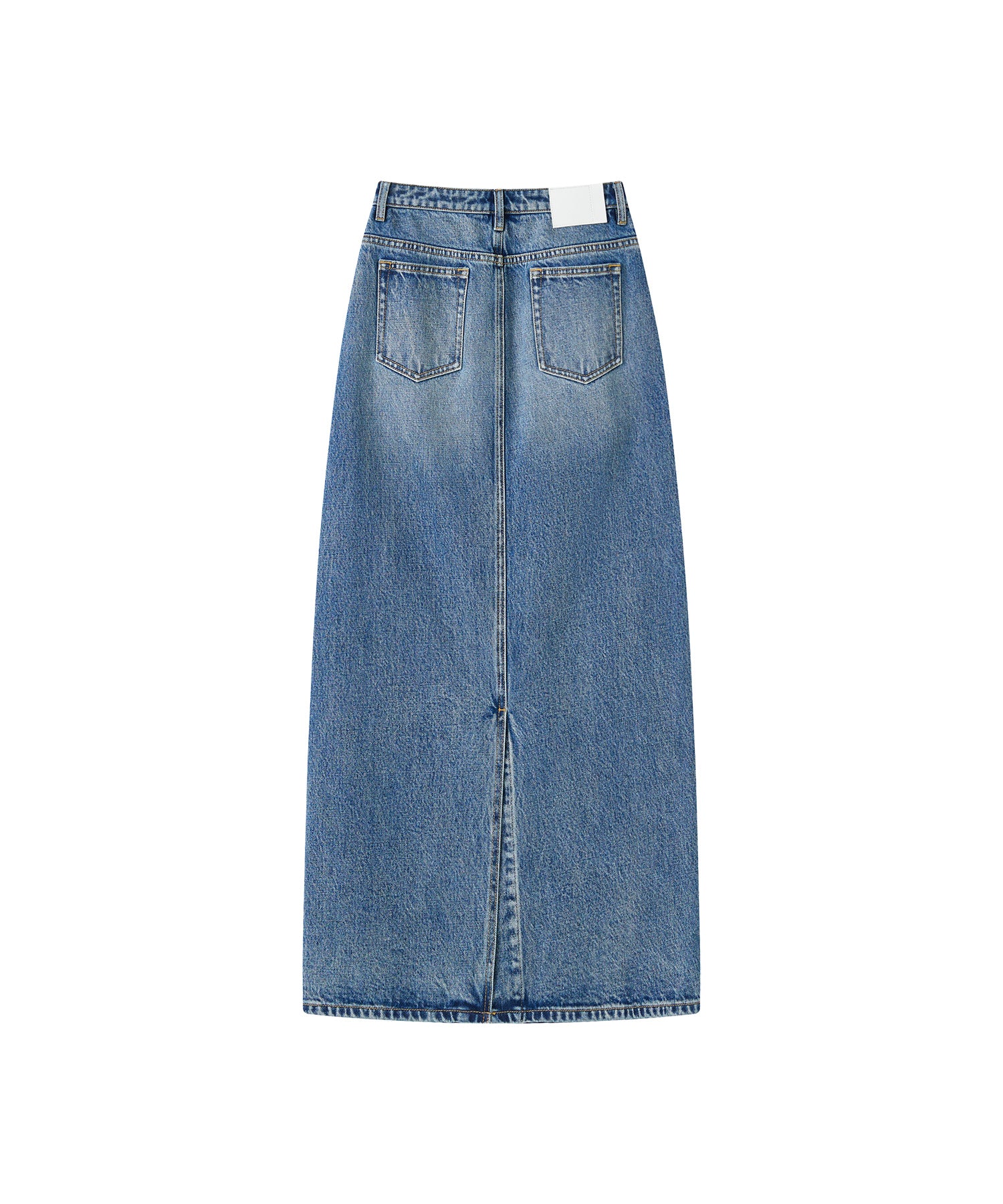 Used Wash I-Line Denim Long Skirt