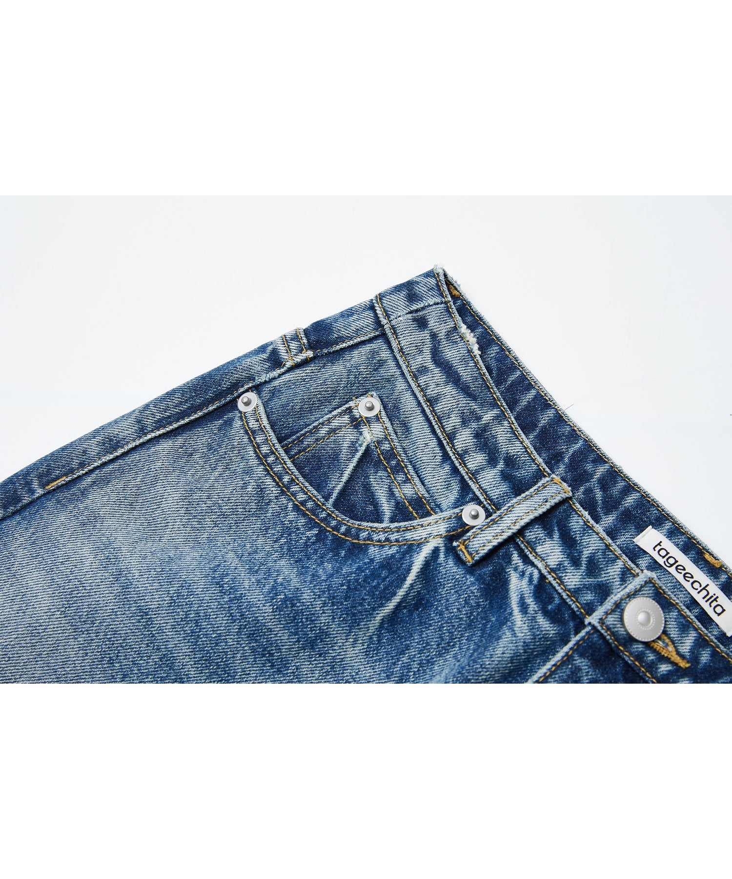 Used Wash I-Line Denim Long Skirt