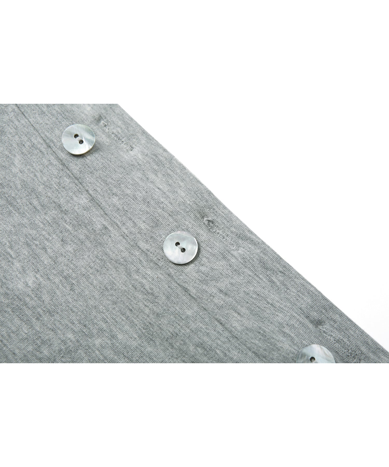 Adjustable Neck Shell Button Batwing Sleeve Lightweight Sweatshirt