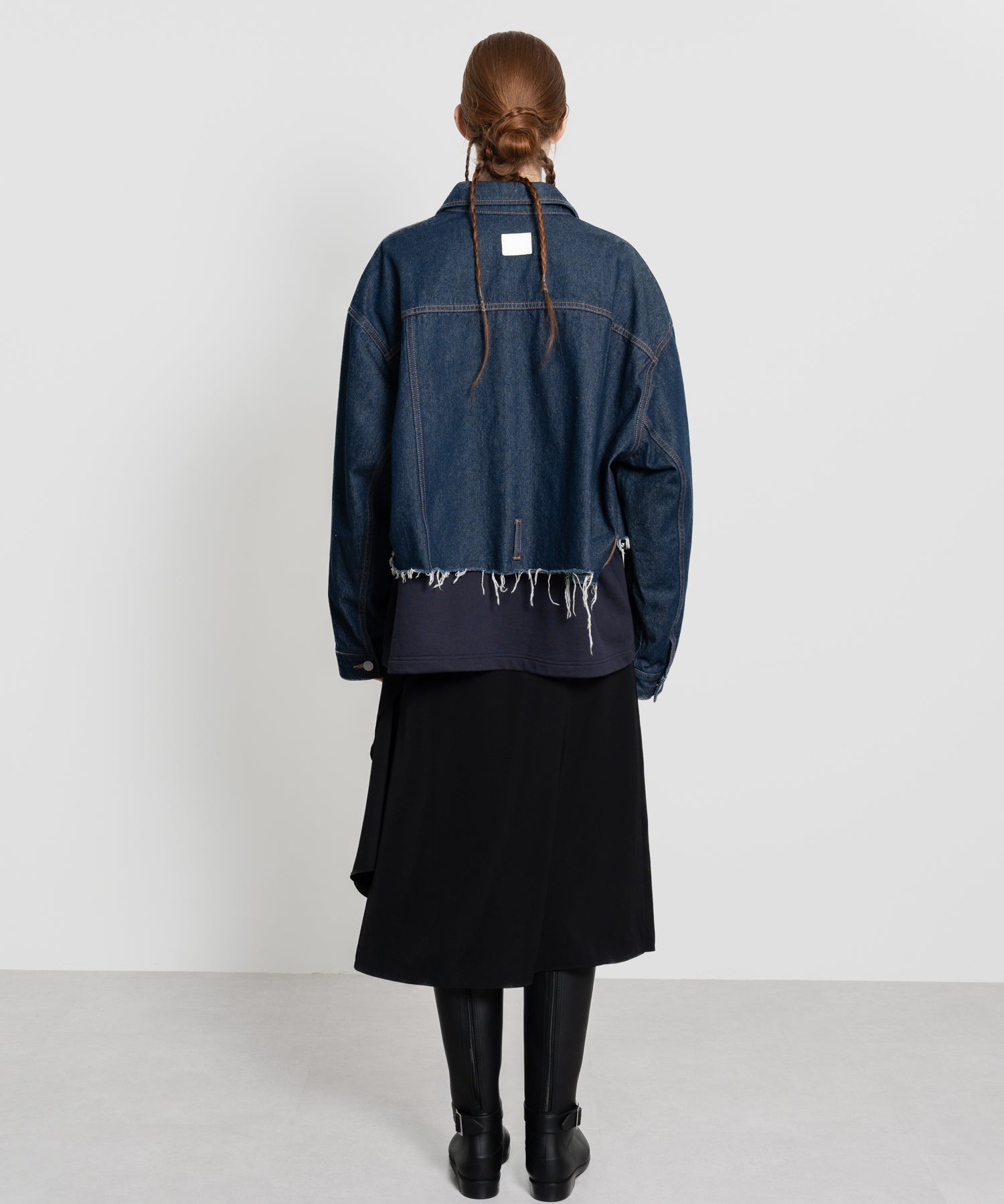Cropped Cut-Off Denim Jacket