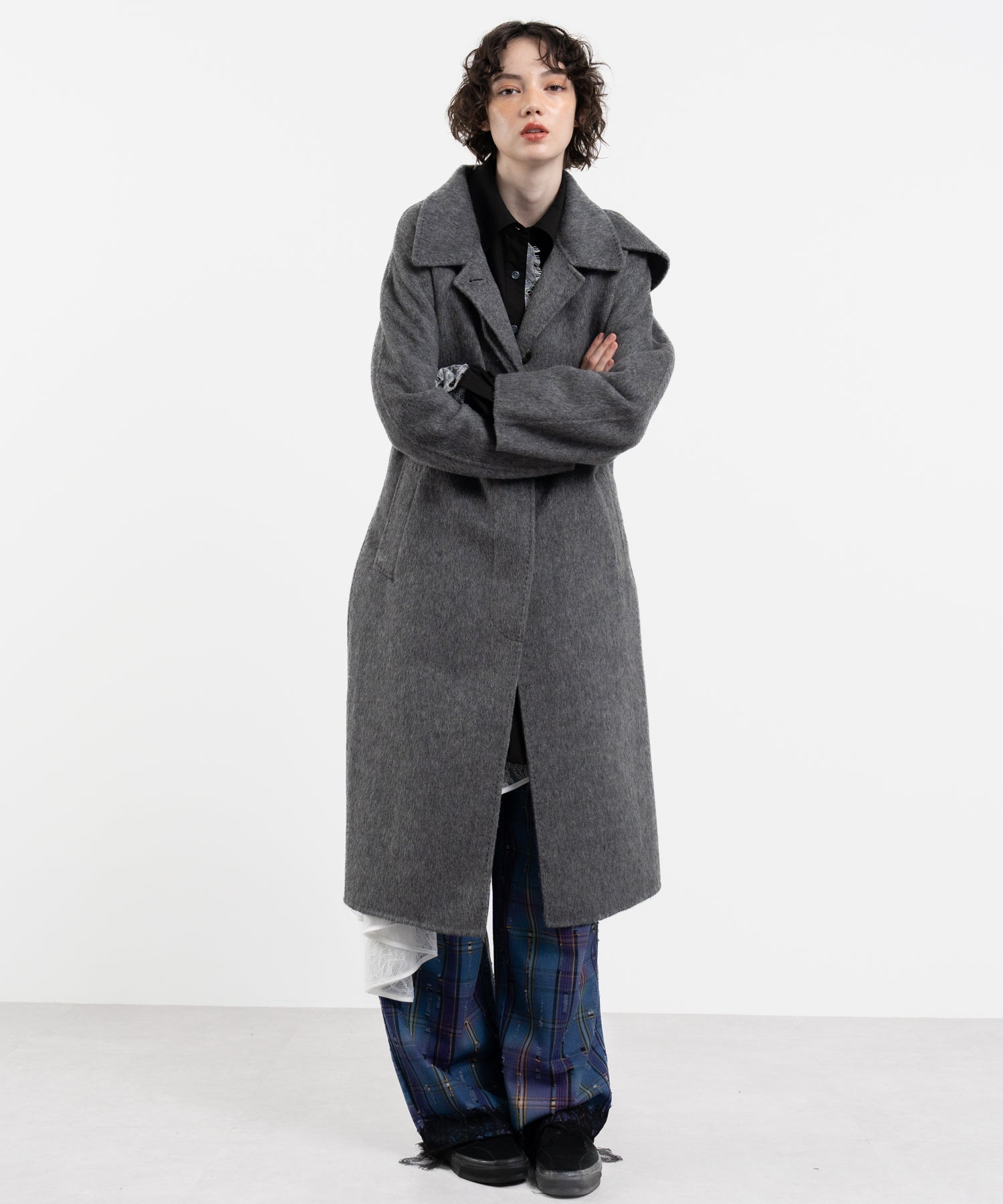 Wool Cocoon Long Coat