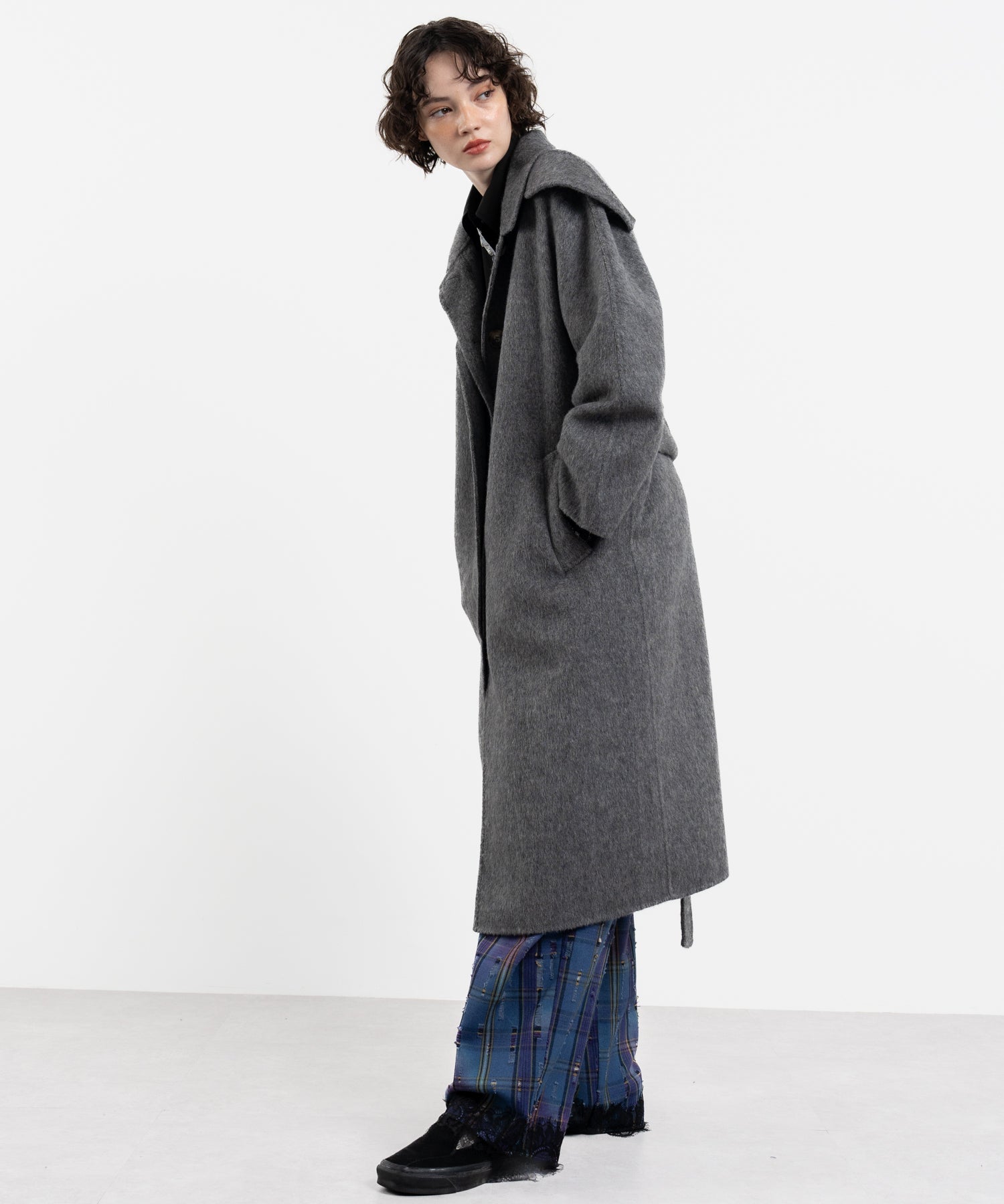 Wool Cocoon Long Coat