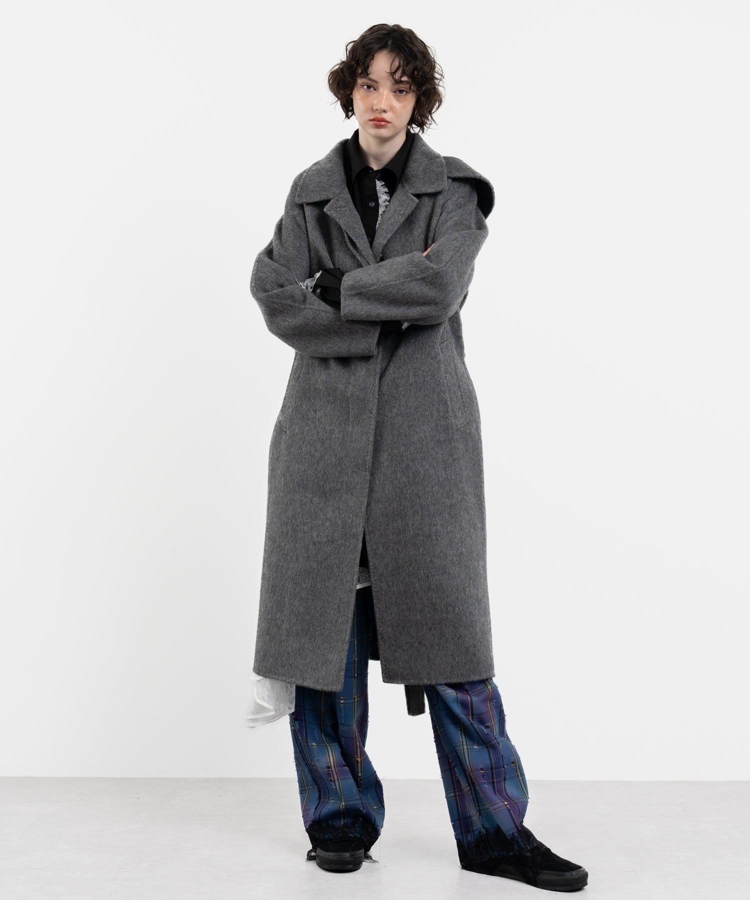 Wool Cocoon Long Coat
