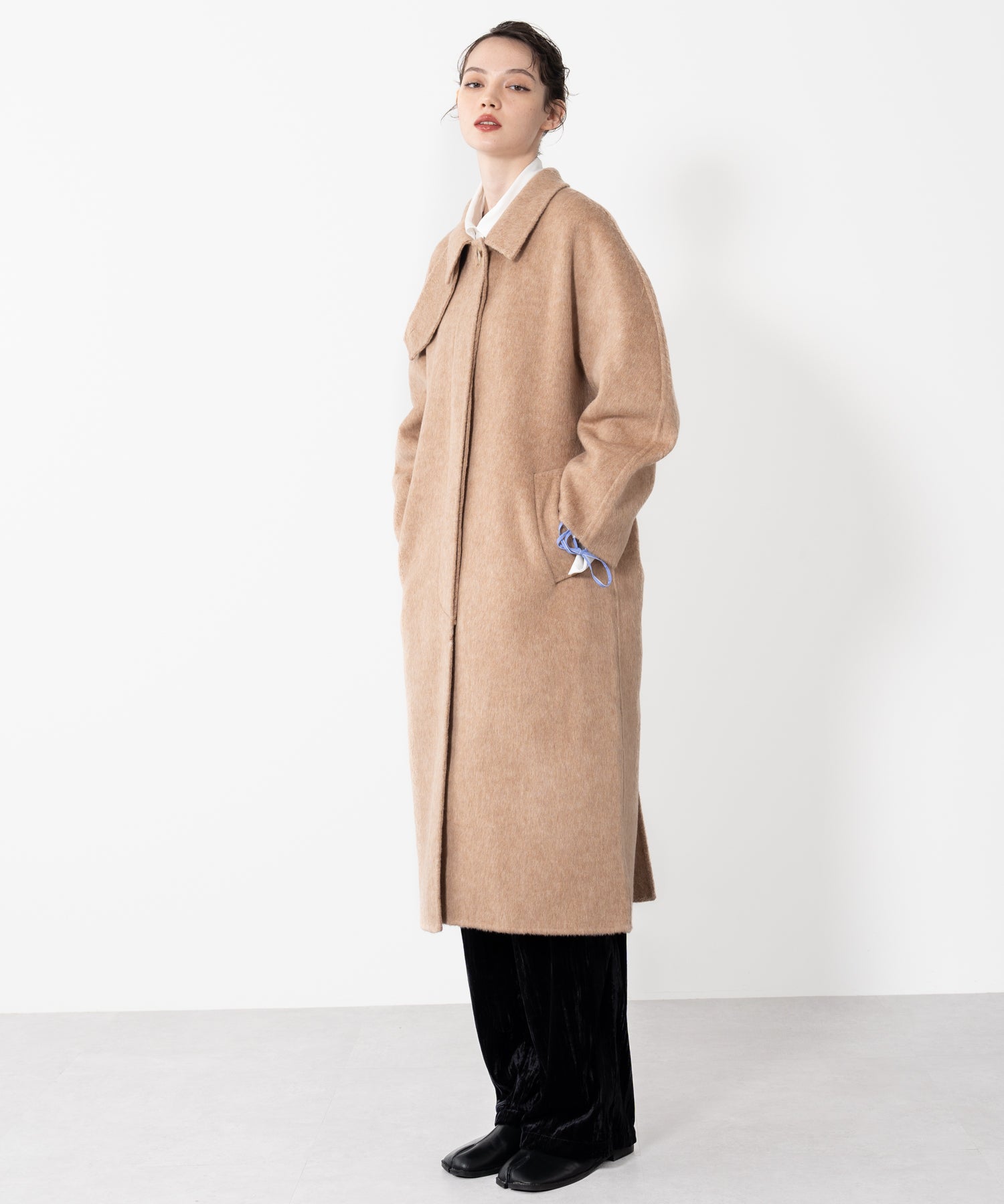 Wool Cocoon Long Coat