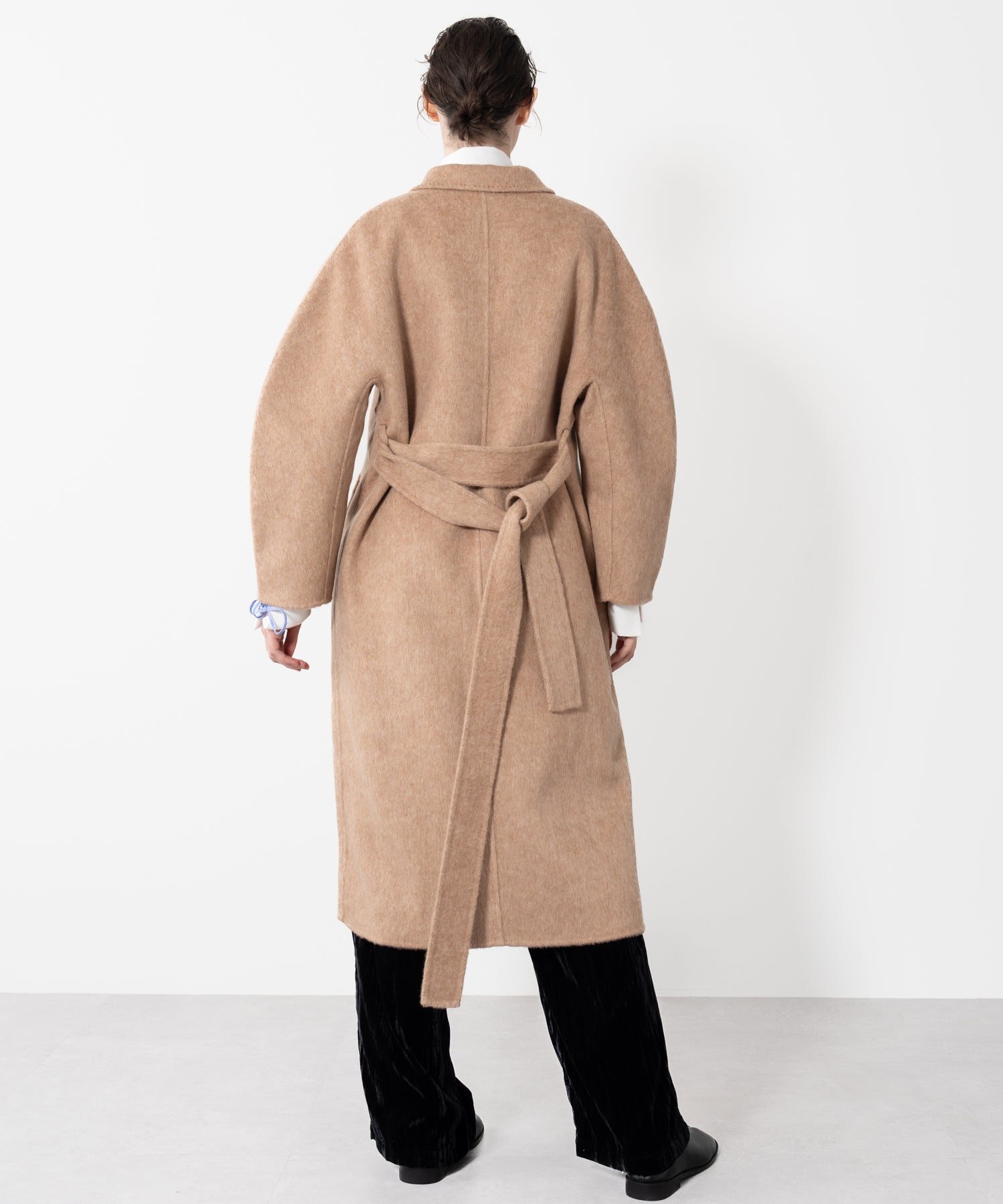 Wool Cocoon Long Coat