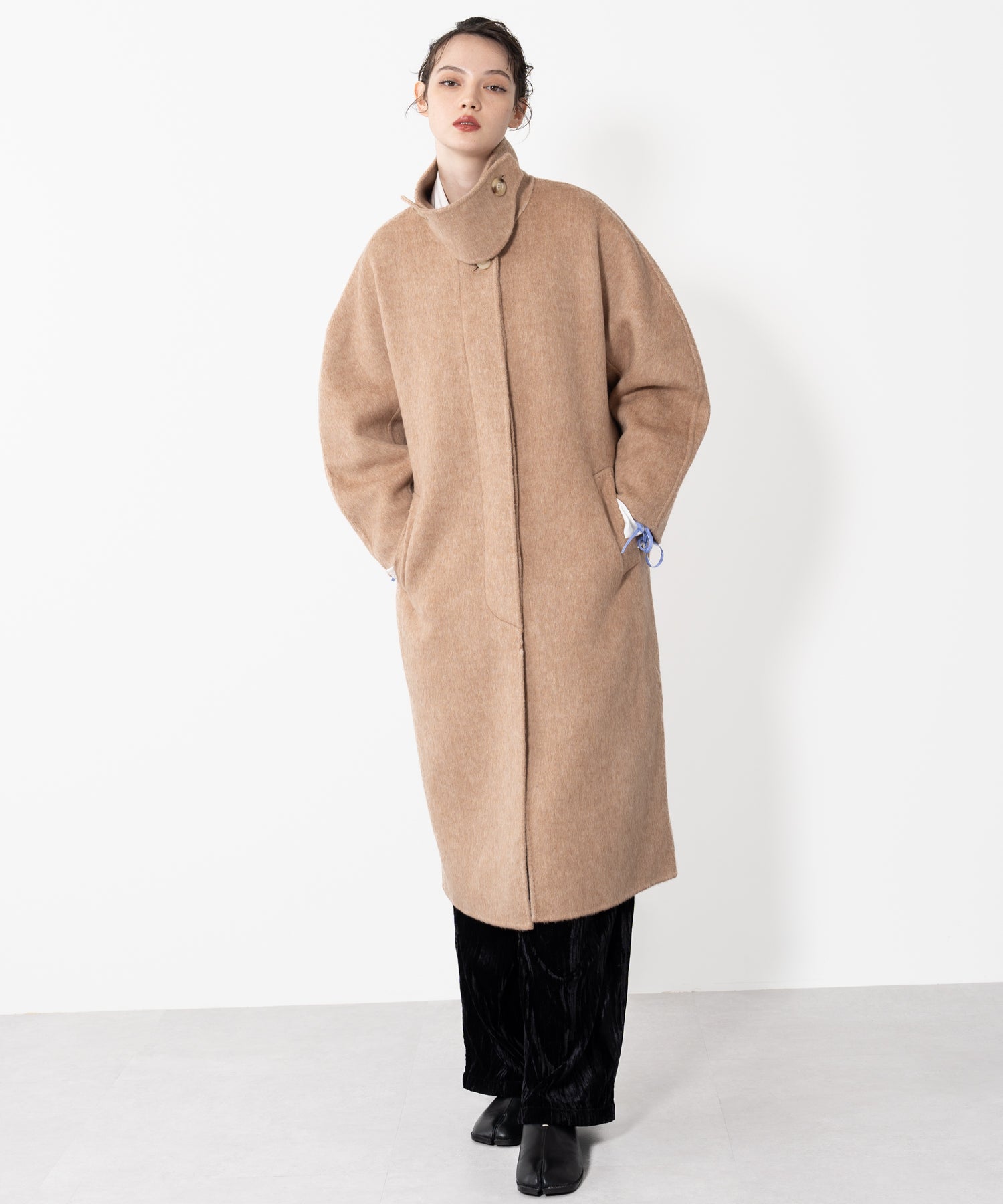 Wool Cocoon Long Coat